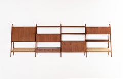 Raro mueble librería de pared de Arne Vodder y Anton Borg para Vamo Møbelfabrik, años 50