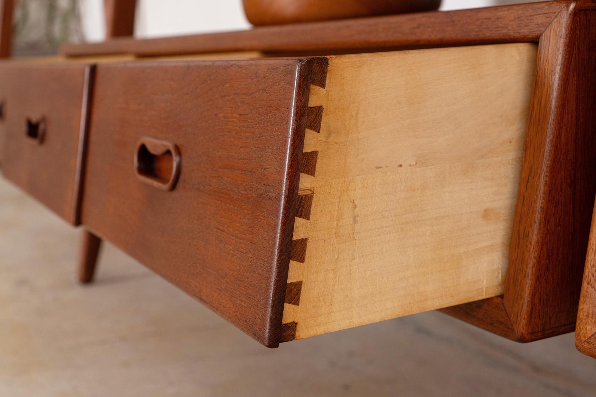 Rare Bookshelf Wall Unit by Arne Vodder & Anton Borg for Vamo Møbelfabrik, 1950s 1