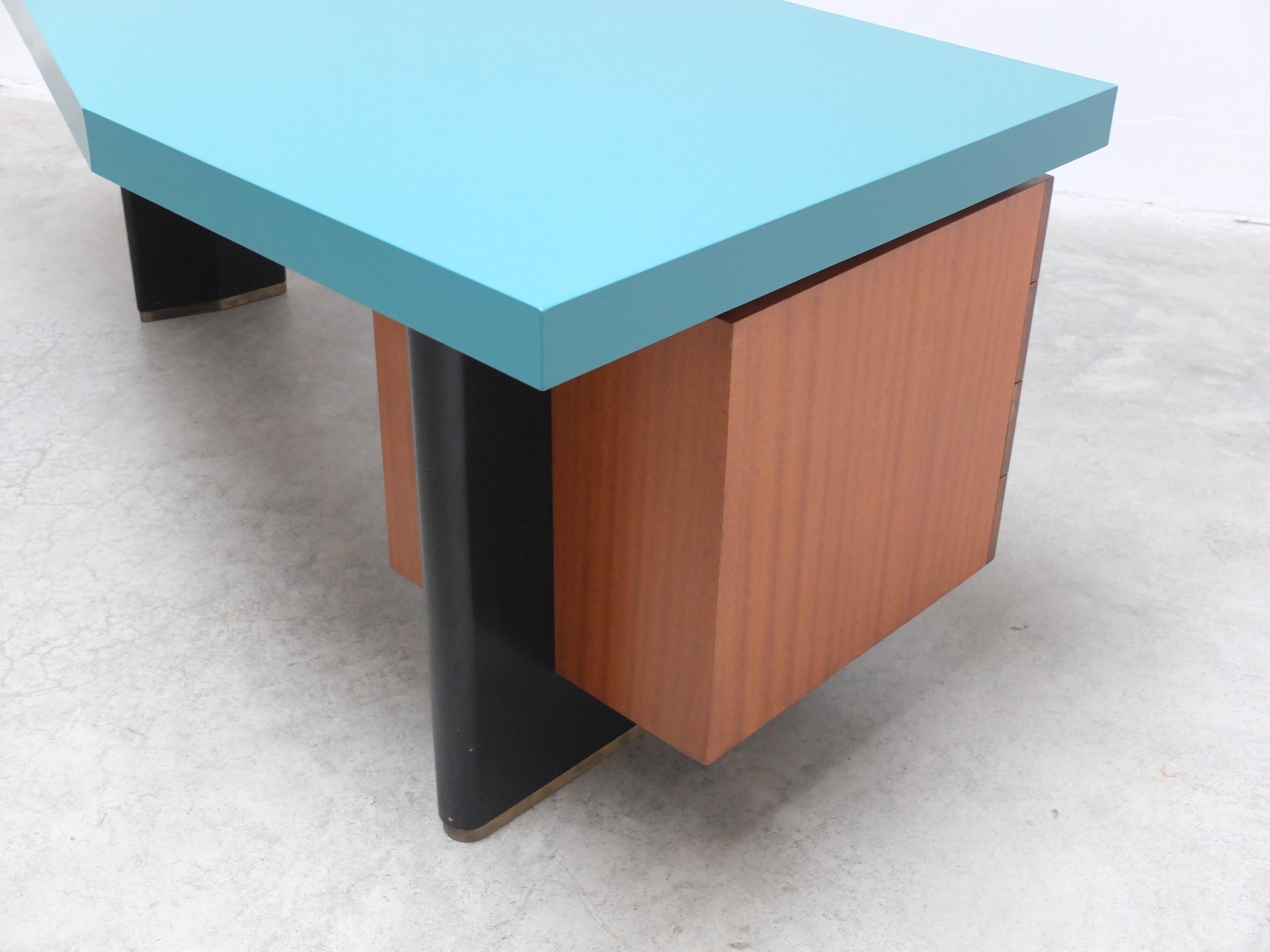 Rare 'Boomerang' Desk by Jos De Mey for Van Den Berghe-Pauvers, 1960s For Sale 11