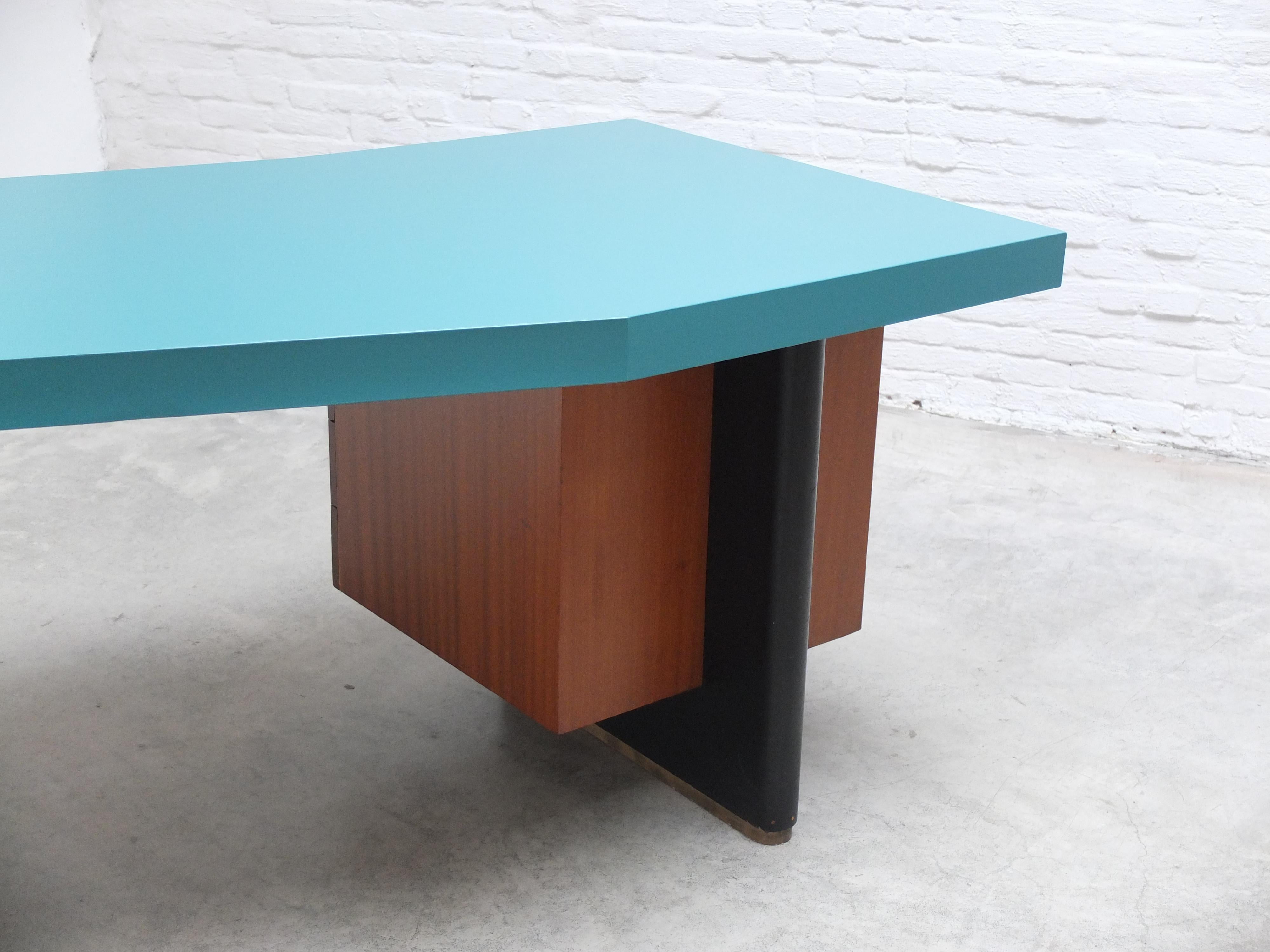Rare 'Boomerang' Desk by Jos De Mey for Van Den Berghe-Pauvers, 1960s For Sale 12