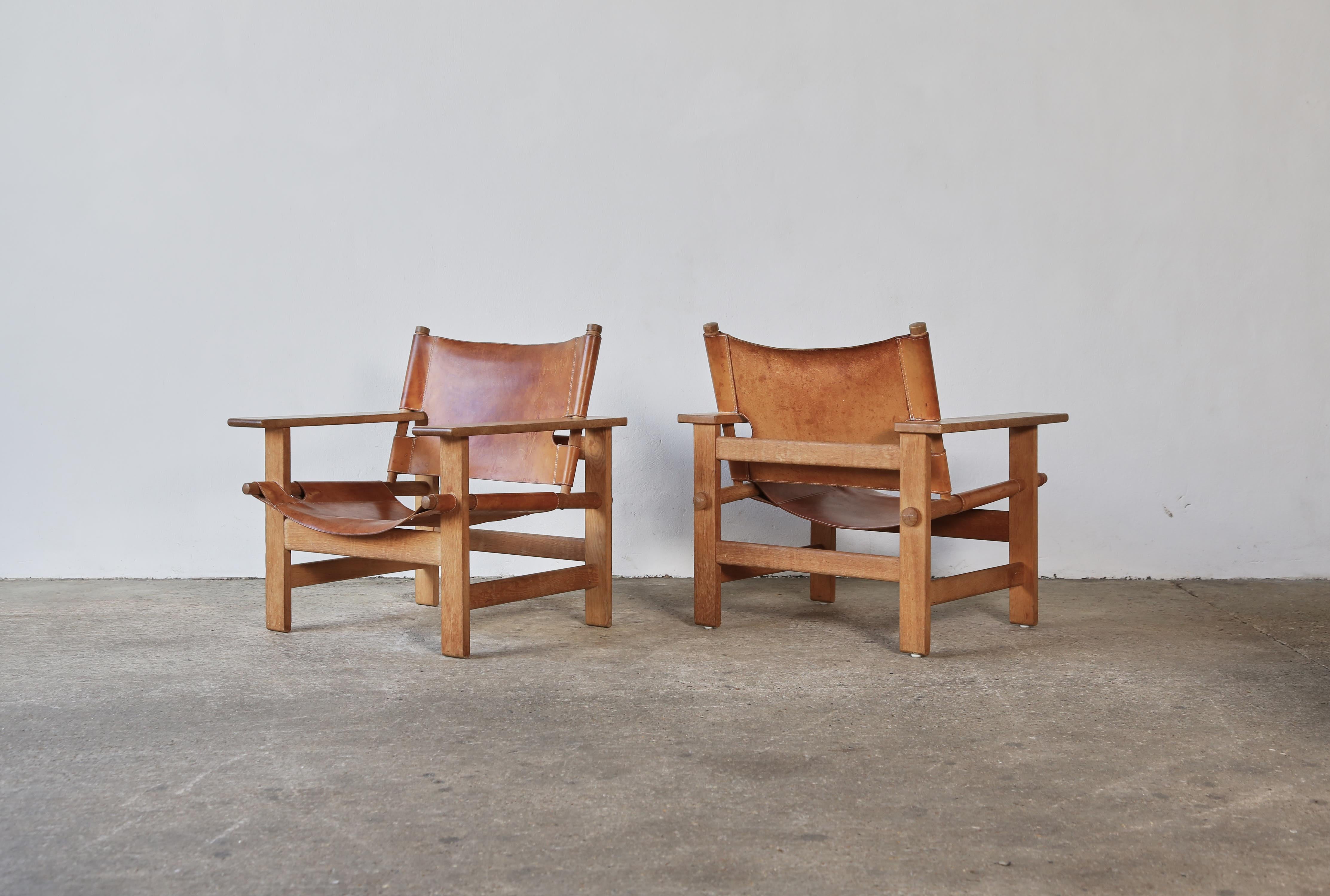Danish Rare Borge Mogensen 2231 Chairs, Denmark, 1960s For Sale