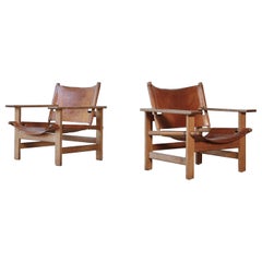 Chaises rares Borge Mogensen 2231, Danemark, années 1960