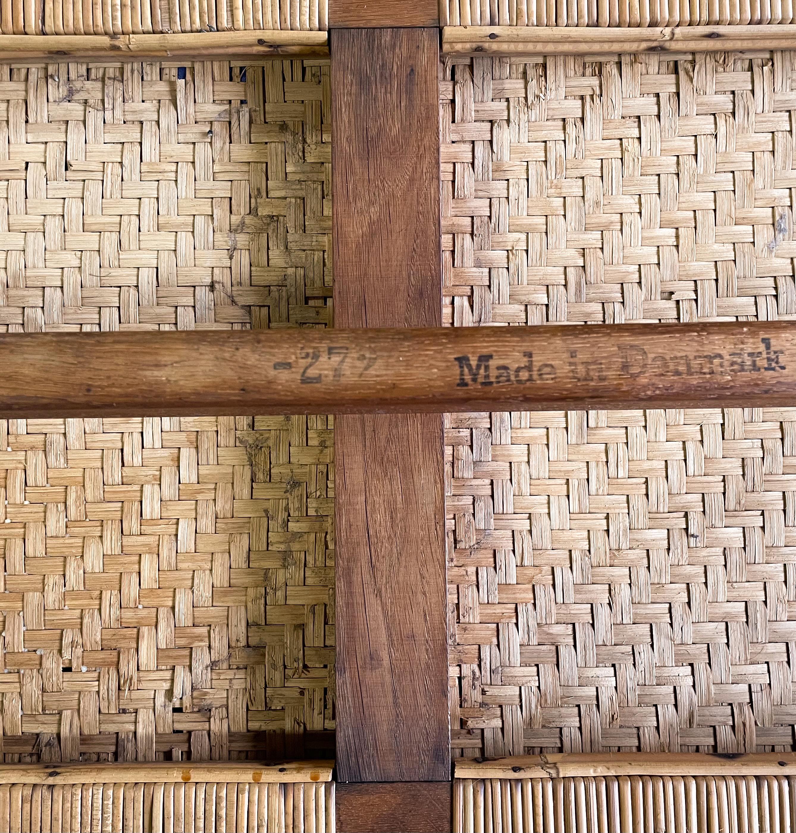 Mid-20th Century Rare Borge Mogensen Bench Model 272 in Oak and Cane