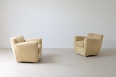 Rare Borsani pair of small nice shaped armchairs