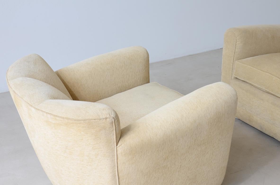 Paire de petits fauteuils Borsani de belle forme Bon état - En vente à Milano, IT