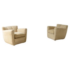 Rare Borsani pair of small nice shaped armchairs