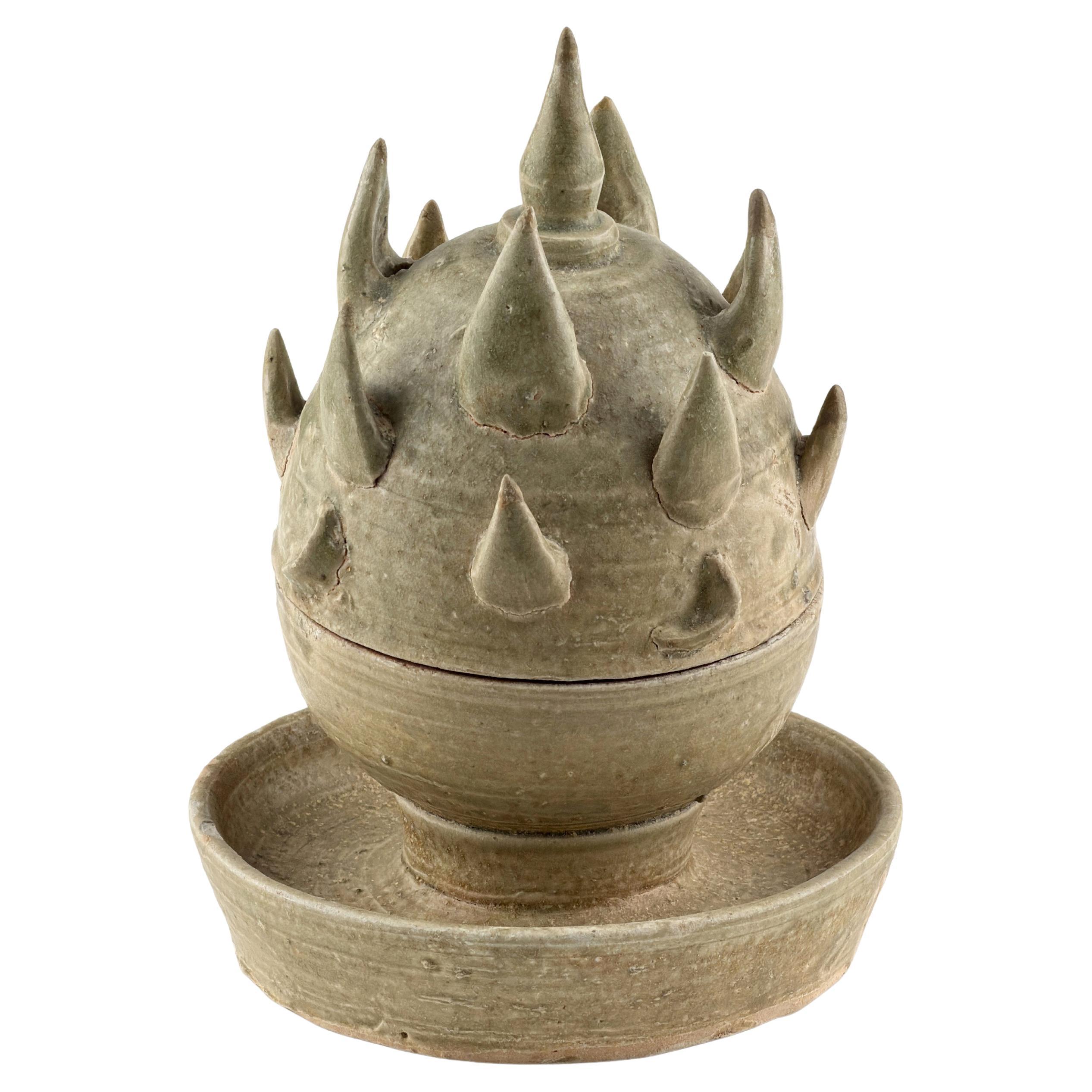 Rare Boshan Incense Burner Yue Celadon, Jin dynasty