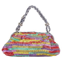 rare BOTTEGA VENETA 2006 Limited Edition multicolor scaled leather frame bag