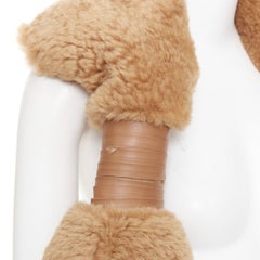 rare BOTTEGA VENETA 2021 Runway icelanding shearling wrap statement stole scarf