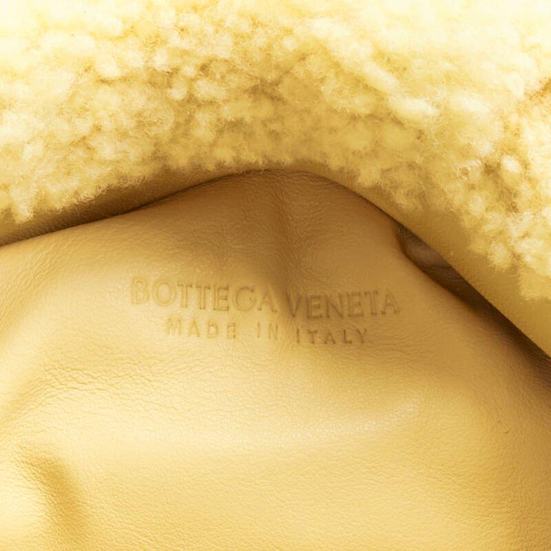 rare BOTTEGA VENETA Daniel Lee Runway beige shearling fringe crossbody clutch For Sale 5