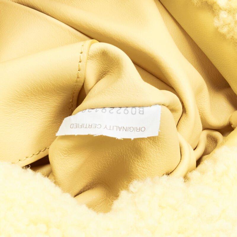 rare BOTTEGA VENETA Daniel Lee Runway beige shearling fringe crossbody clutch For Sale 6