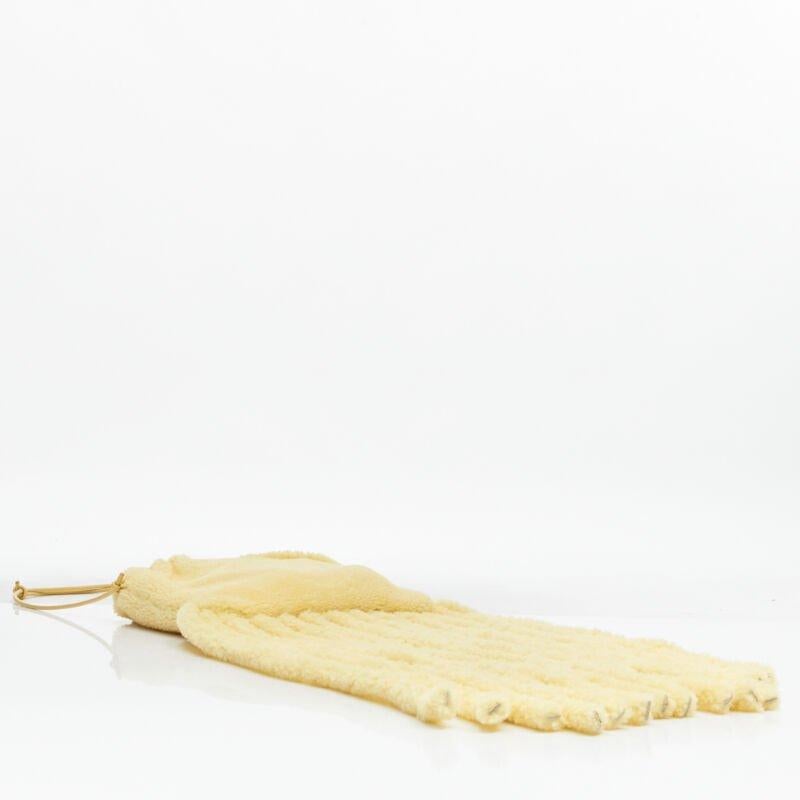 rare BOTTEGA VENETA Daniel Lee Runway beige shearling fringe crossbody clutch For Sale 1