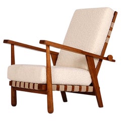 Rare Boucle Easy Chair by Jan Vanek for Krásná Jizba, 1950s