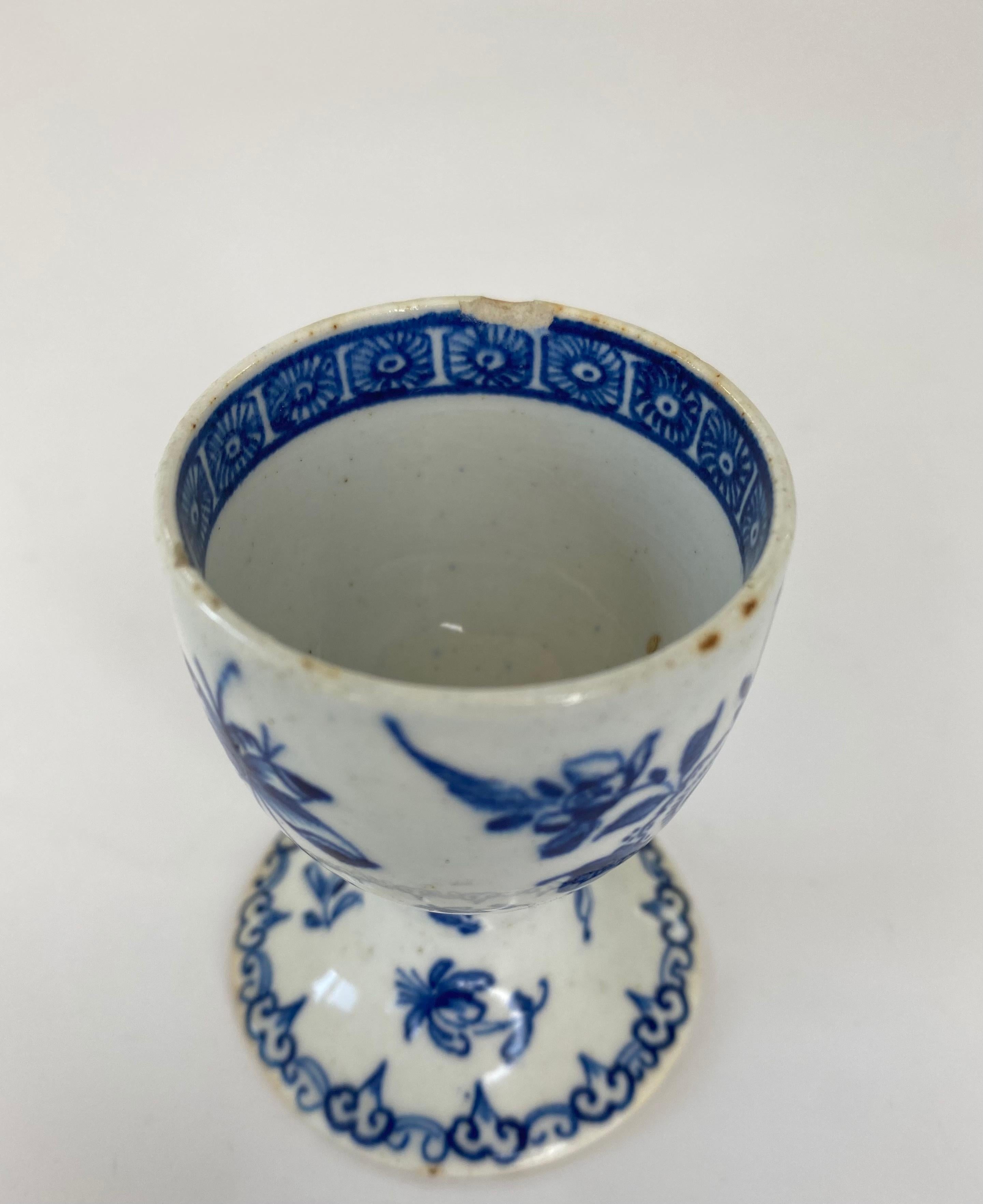 English Rare Bow Porcelain Egg Cup, c. 1760