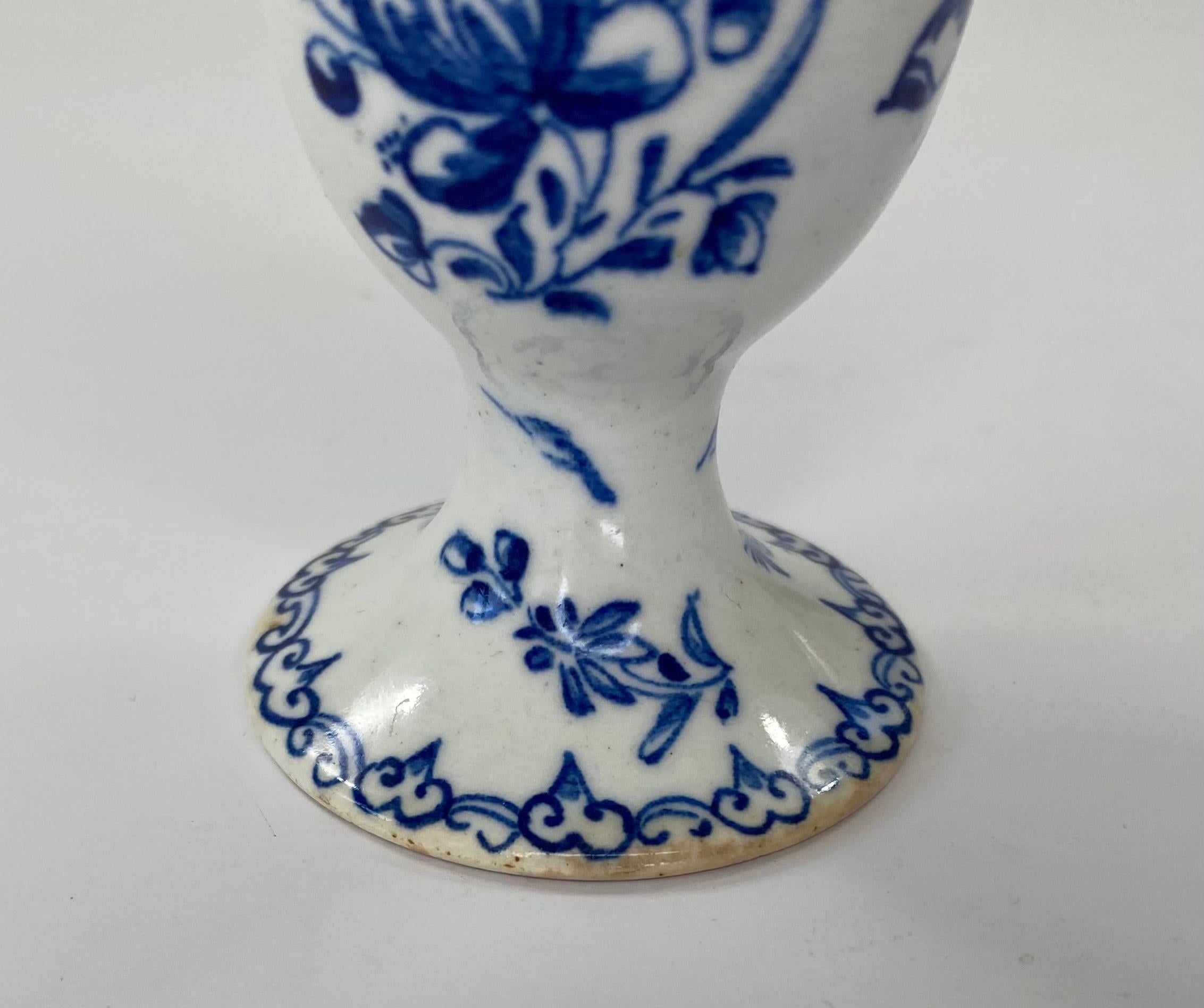 Fired Rare Bow Porcelain Egg Cup, c. 1760