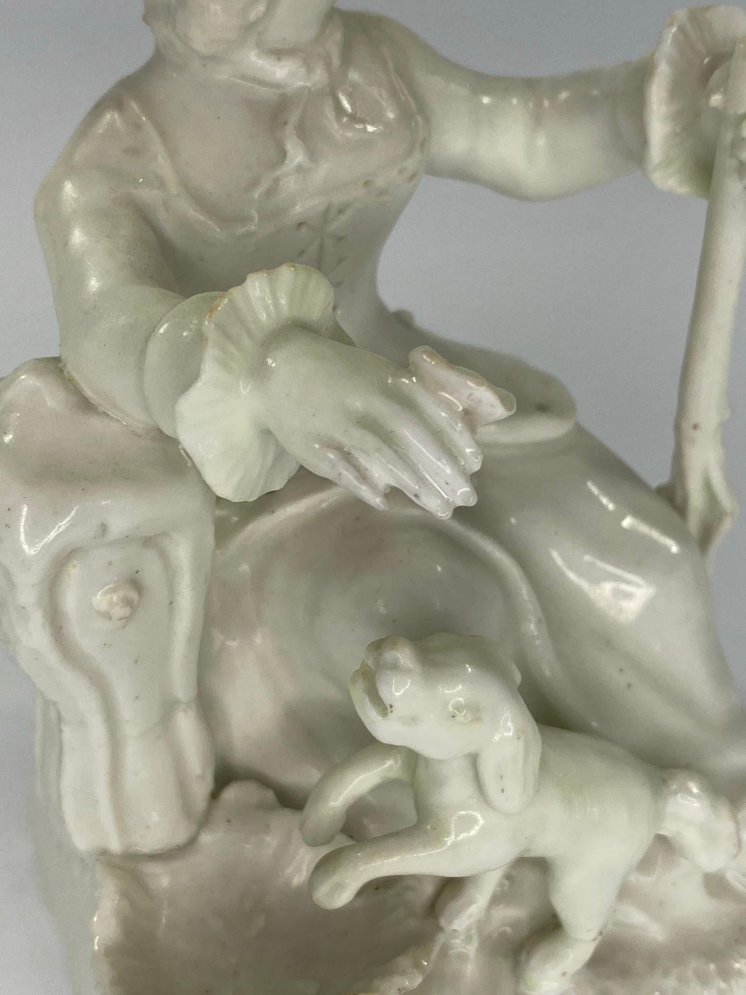 English Rare Bow Porcelain Huntress, C. 1750