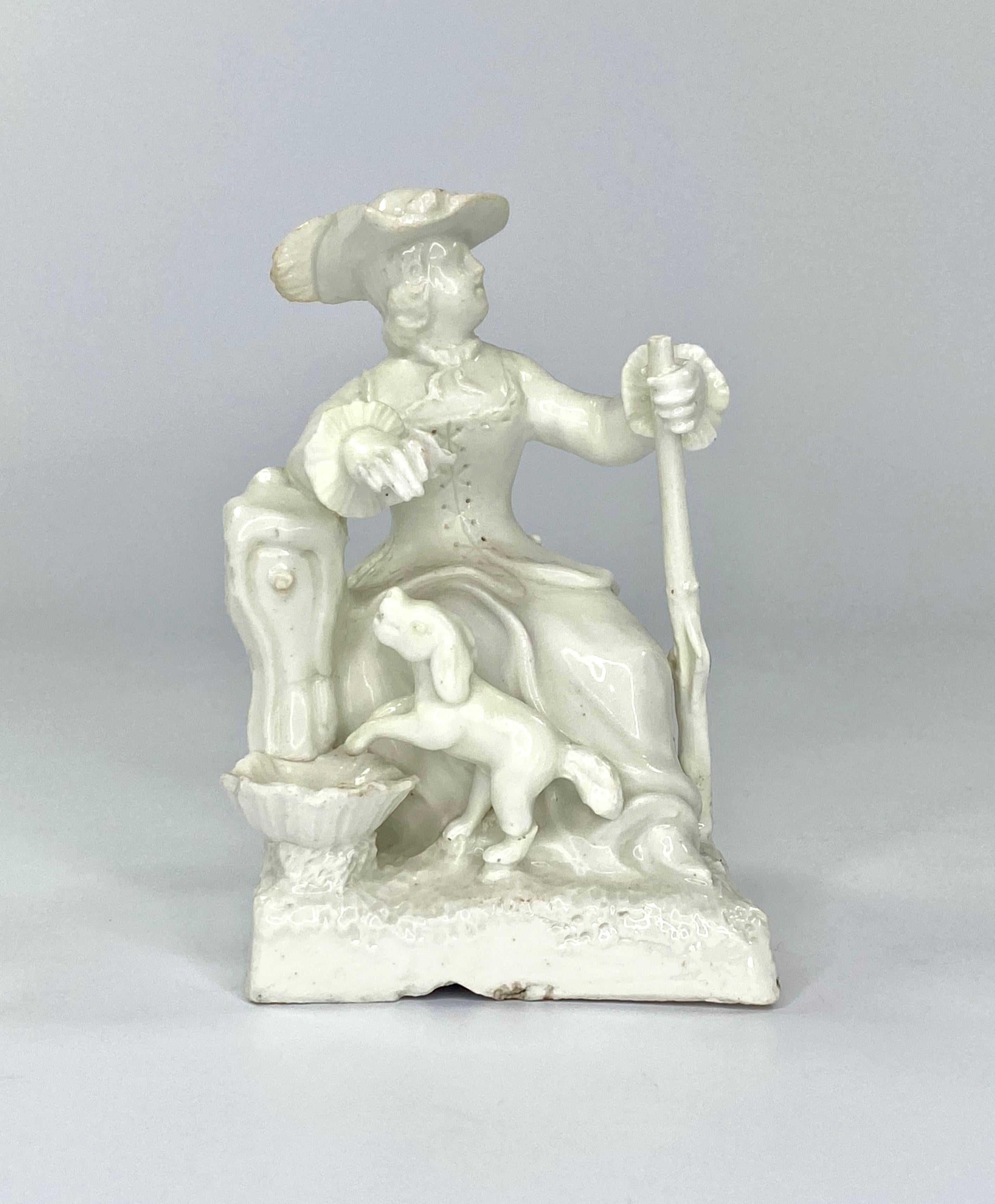 Rare Bow Porcelain Huntress, C. 1750 1