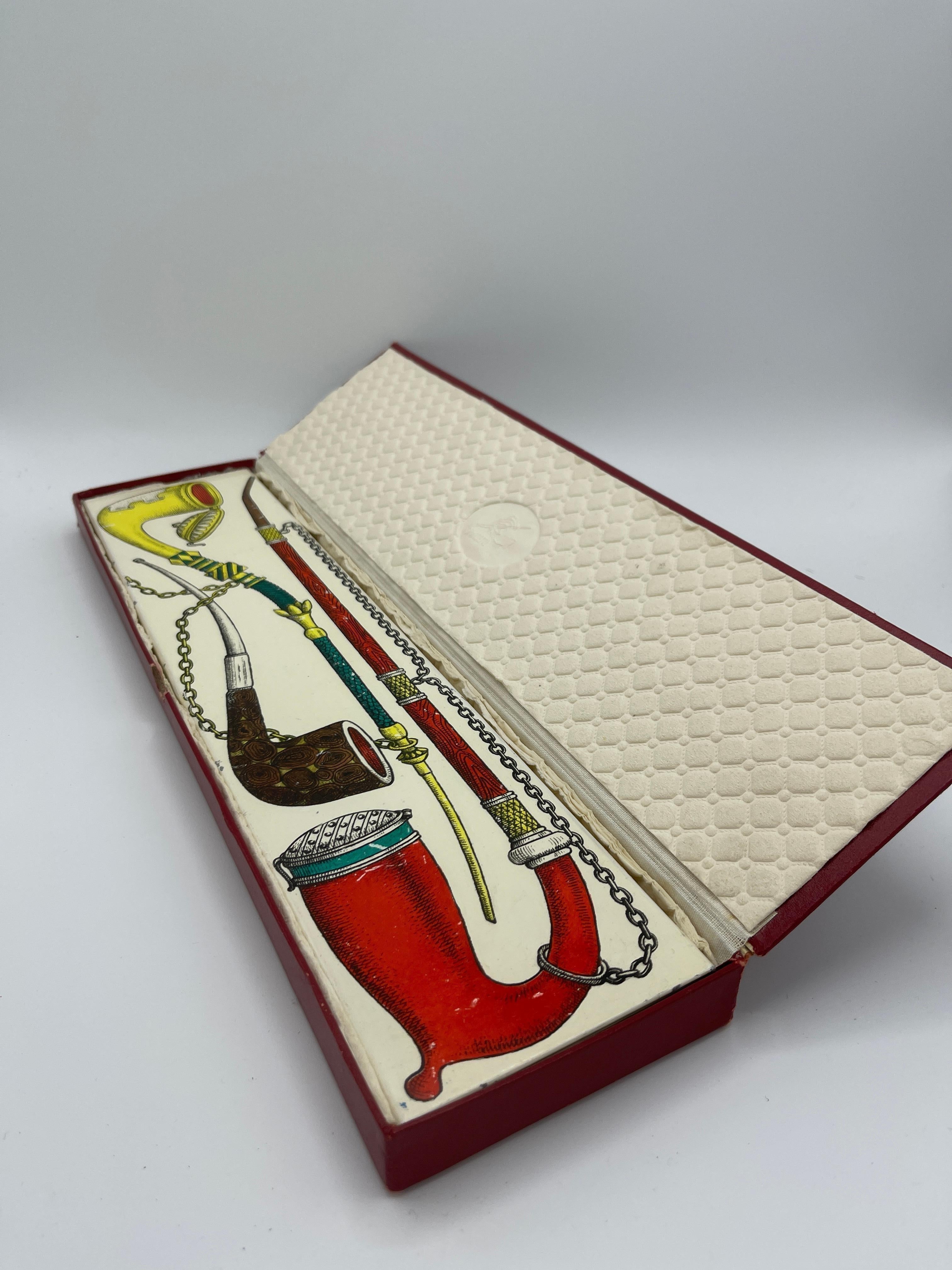 Seltene Schachtel von Piero Fornasetti aus den 50''s (Mitte des 20. Jahrhunderts) im Angebot