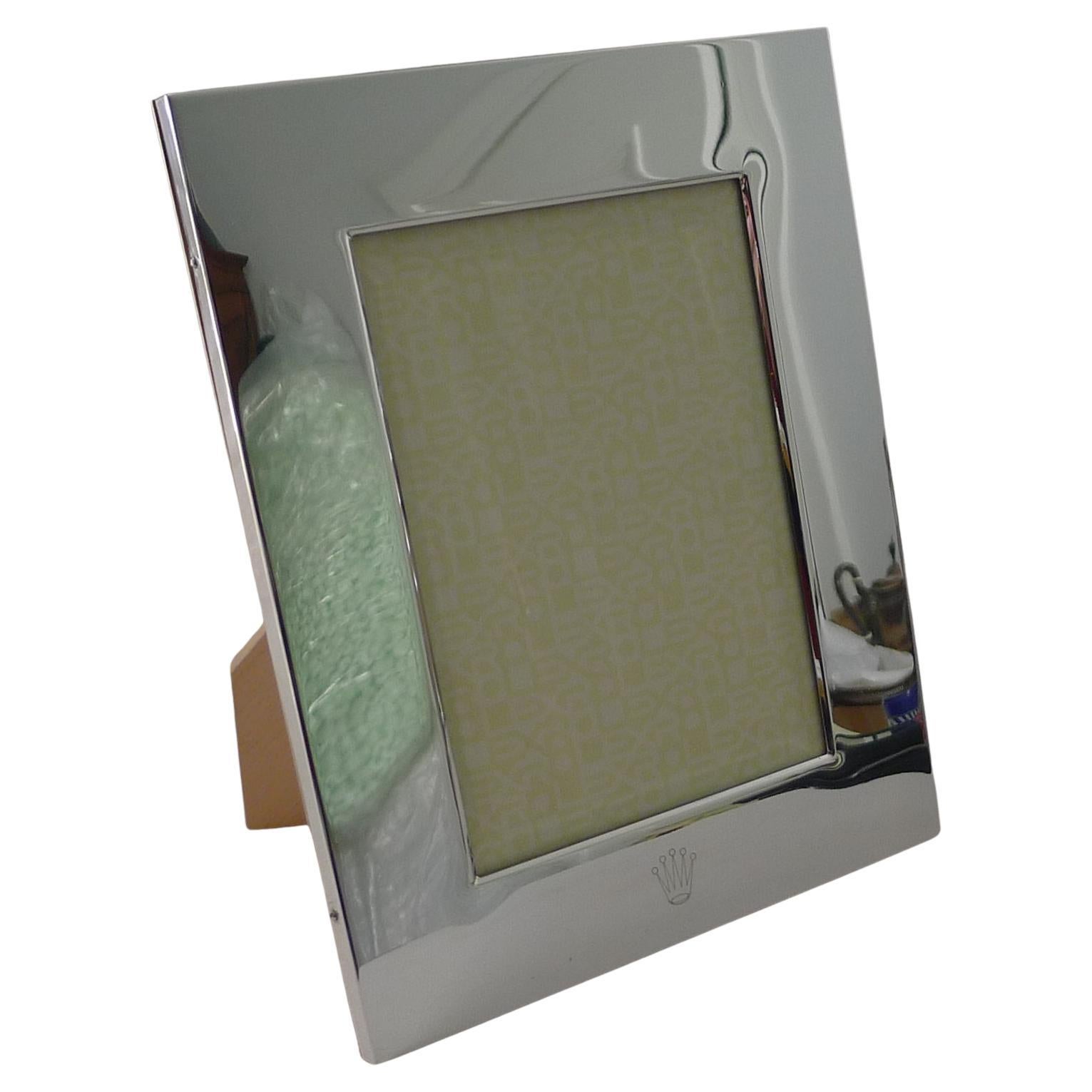 Rare Boxed Sterling Silver Rolex Photograph Frame c.1980