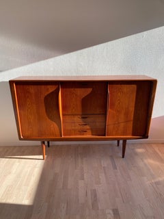 Rare Bramin Danish Mid-Century Modern Highboard in Teak and Walnut, 1960s