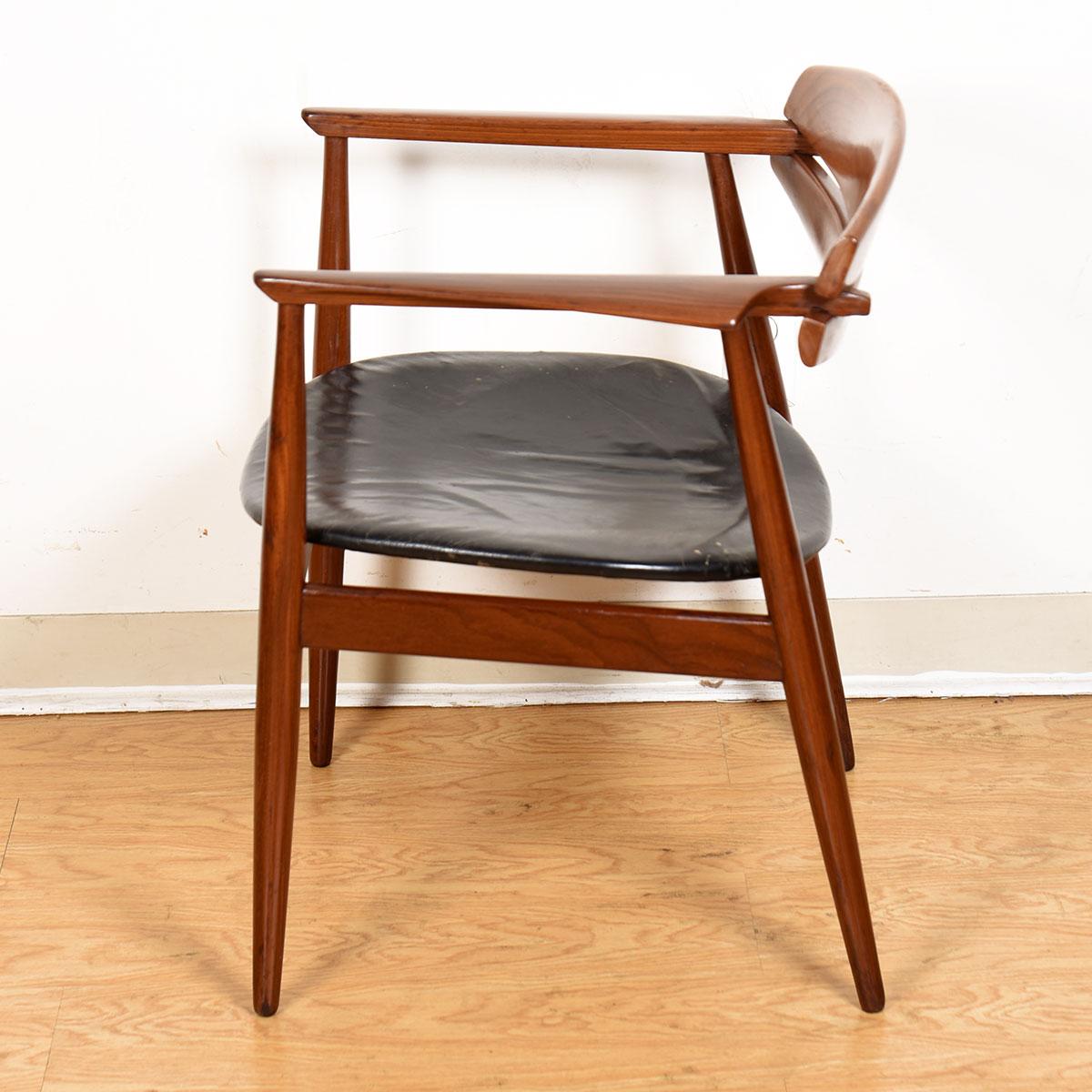 Mid-Century Modern Rare Bramin Danish Modern Rosewood + Leather Armchair, 1959 For Sale