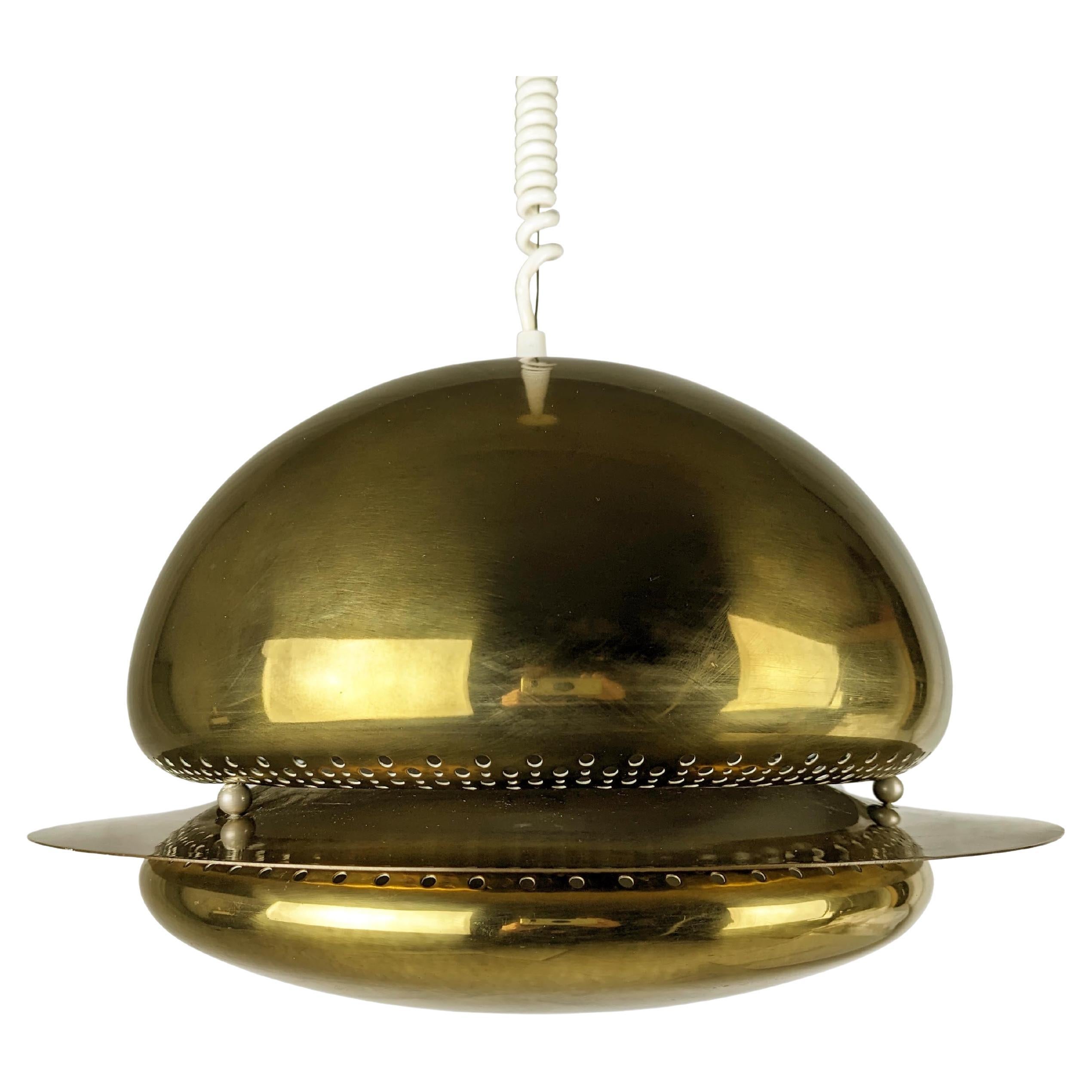 Rare Brass 1970s Nictea Pendant by Afra e Tobia Scarpa for Flos For Sale