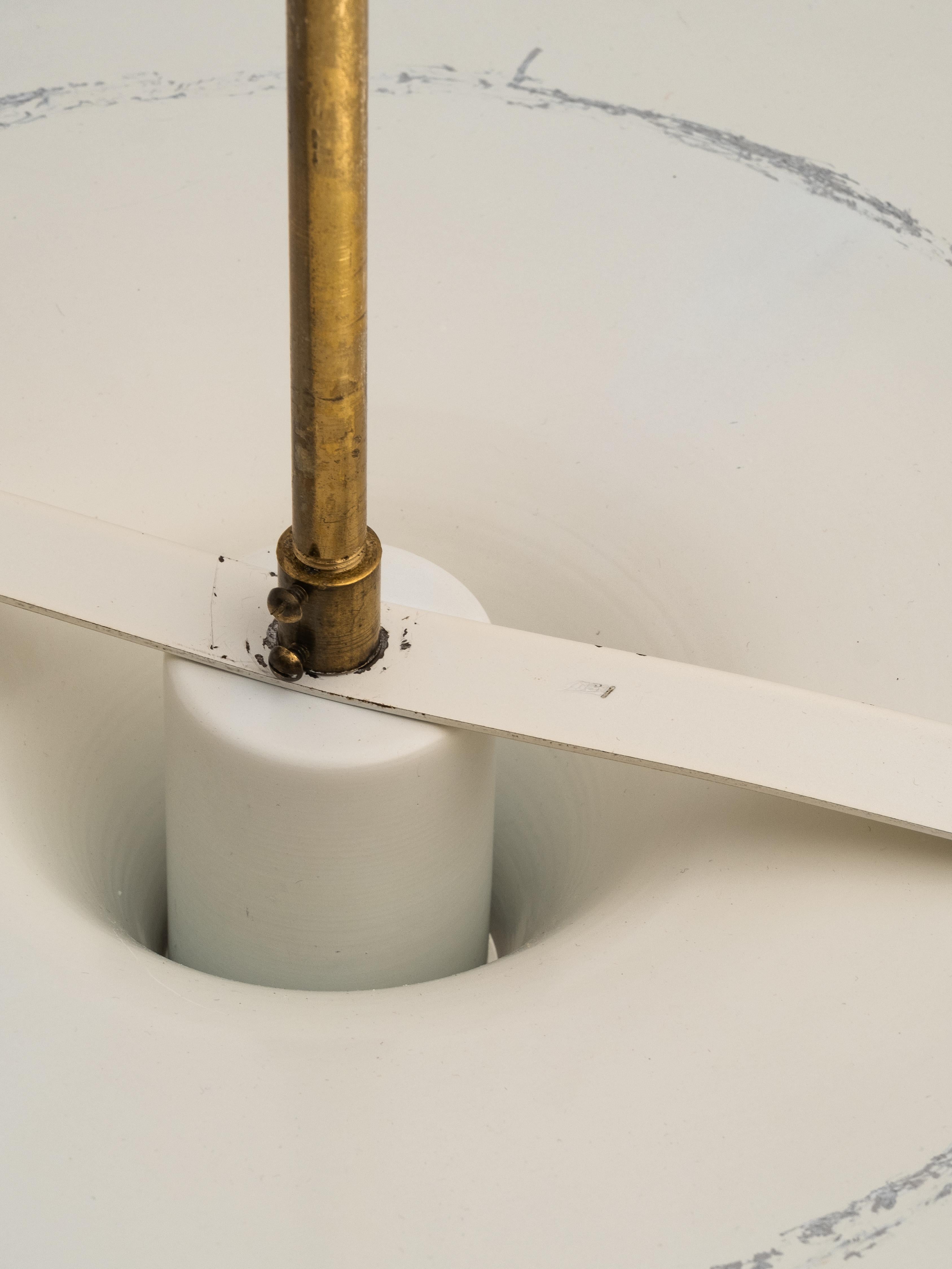 Rara plafoniera in ottone e alluminio Model AA114 di Itsu, Finlandia, anni '50 in vendita 10