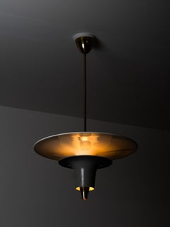 Rare Brass & Aluminum Ceiling Light Model AA114 by Itsu, Finland, 1950s