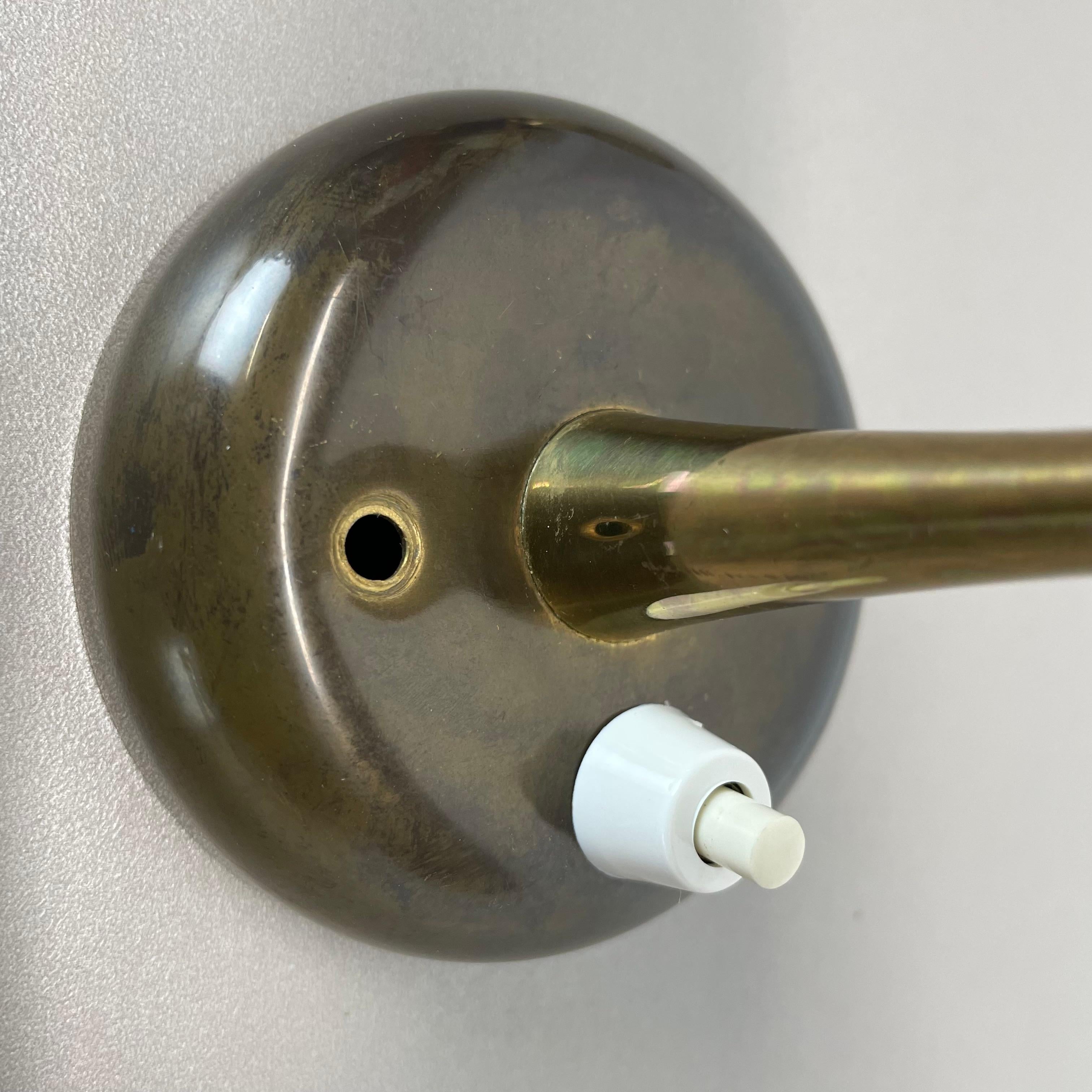 rare Brass and metal DIABOLO Stilnovo Style Theatre Wall Light, Italy 1950s For Sale 4