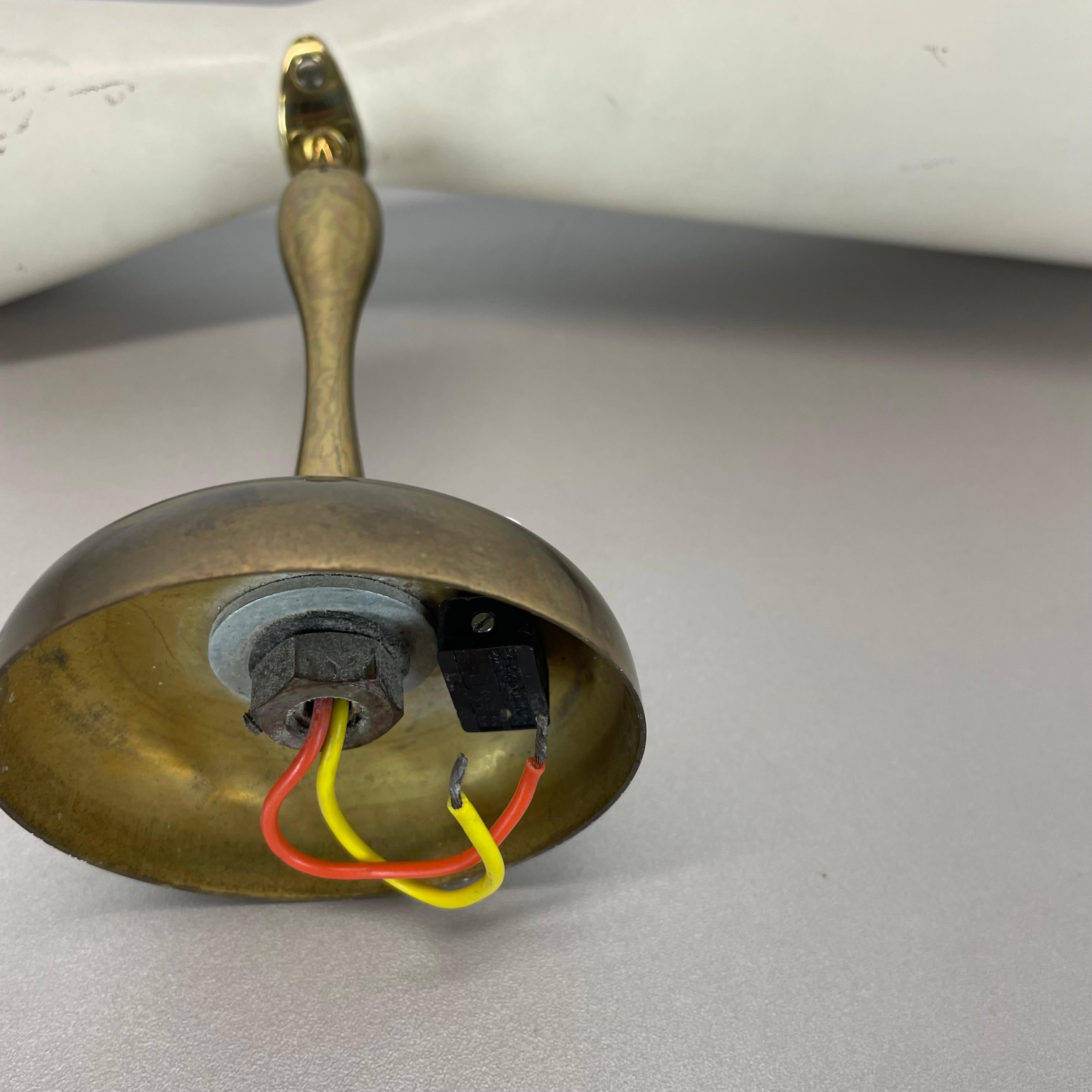 rare Brass and metal DIABOLO Stilnovo Style Theatre Wall Light, Italy 1950s For Sale 12