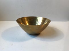 Rare Brass Bowl by Arne Jacobsen, Limited Brassware, for Stelton, 1960s