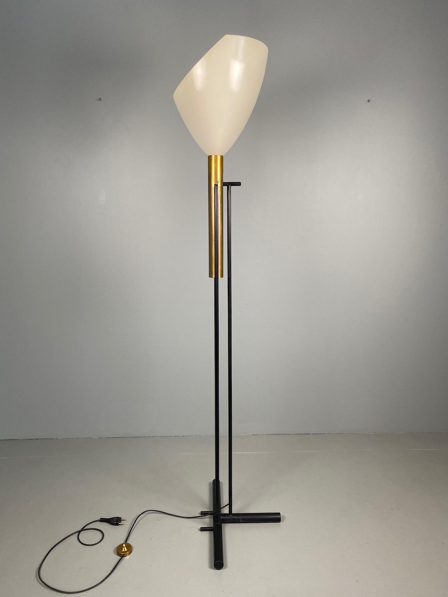 Mid-Century Modern Rare Brass Floor Lamp Arredoluce Angelo Lelii Model 12627, Italian, 1950s