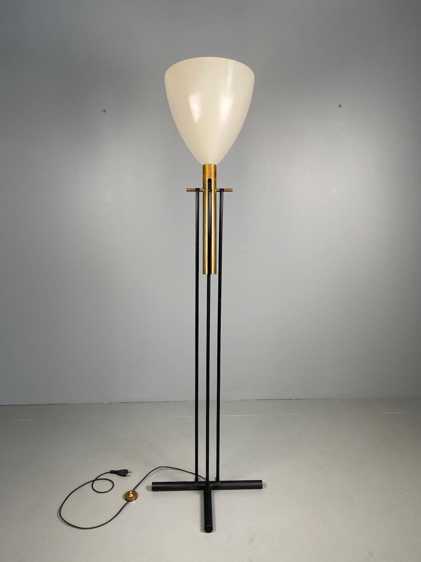 20th Century Rare Brass Floor Lamp Arredoluce Angelo Lelii Model 12627, Italian, 1950s