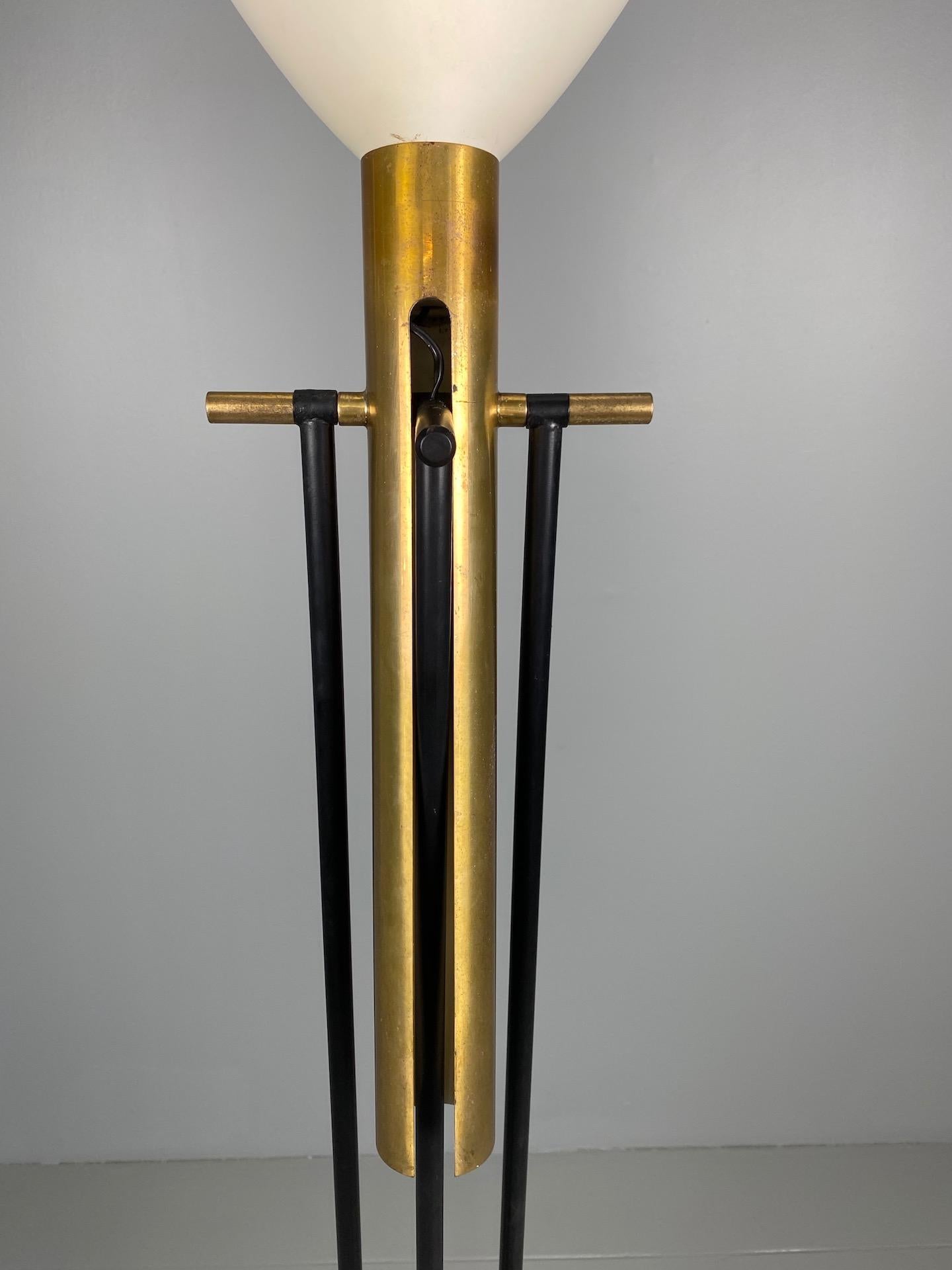 Rare Brass Floor Lamp Arredoluce Angelo Lelii Model 12627, Italian, 1950s 2