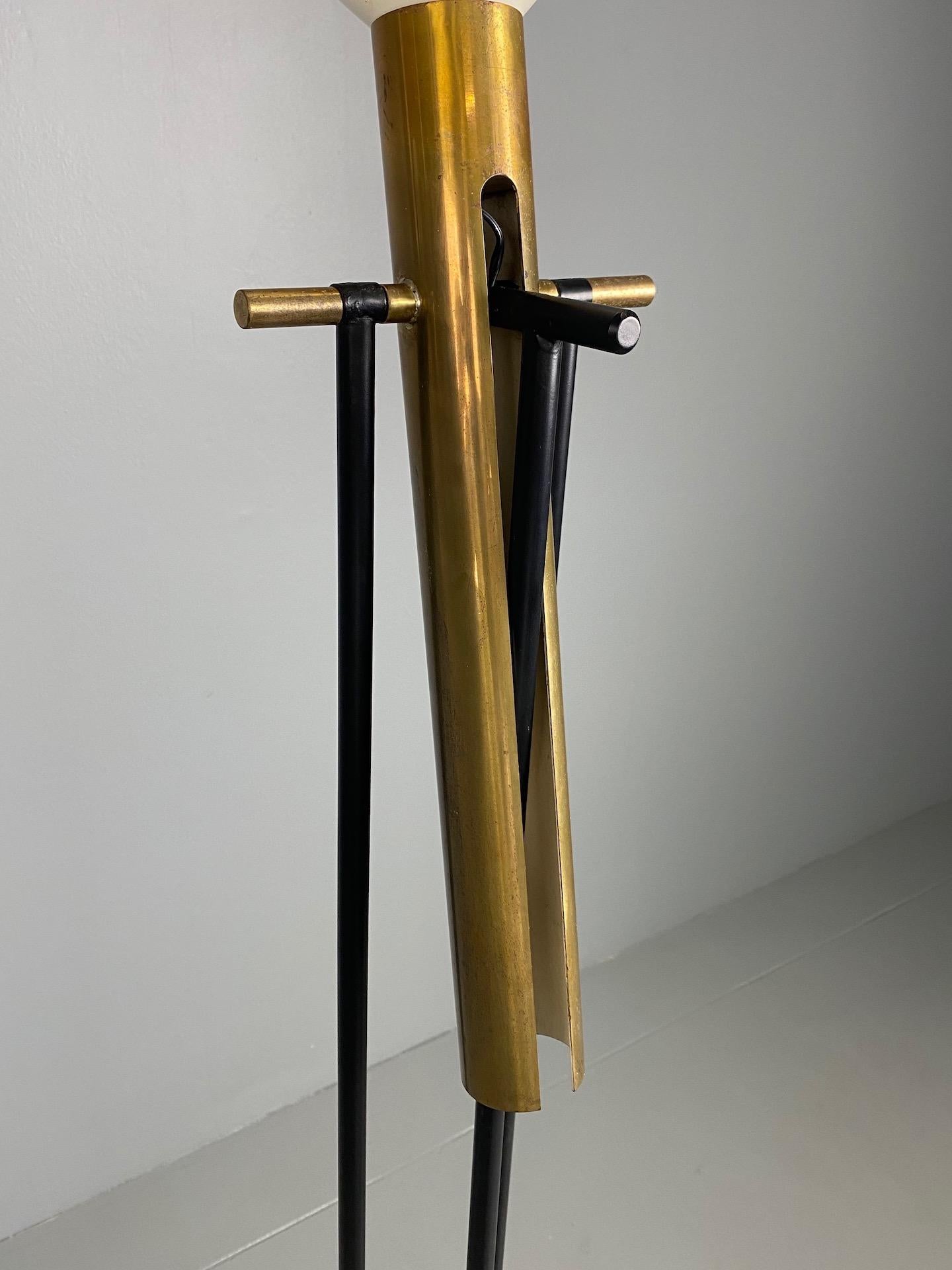 Rare Brass Floor Lamp Arredoluce Angelo Lelii Model 12627, Italian, 1950s 3