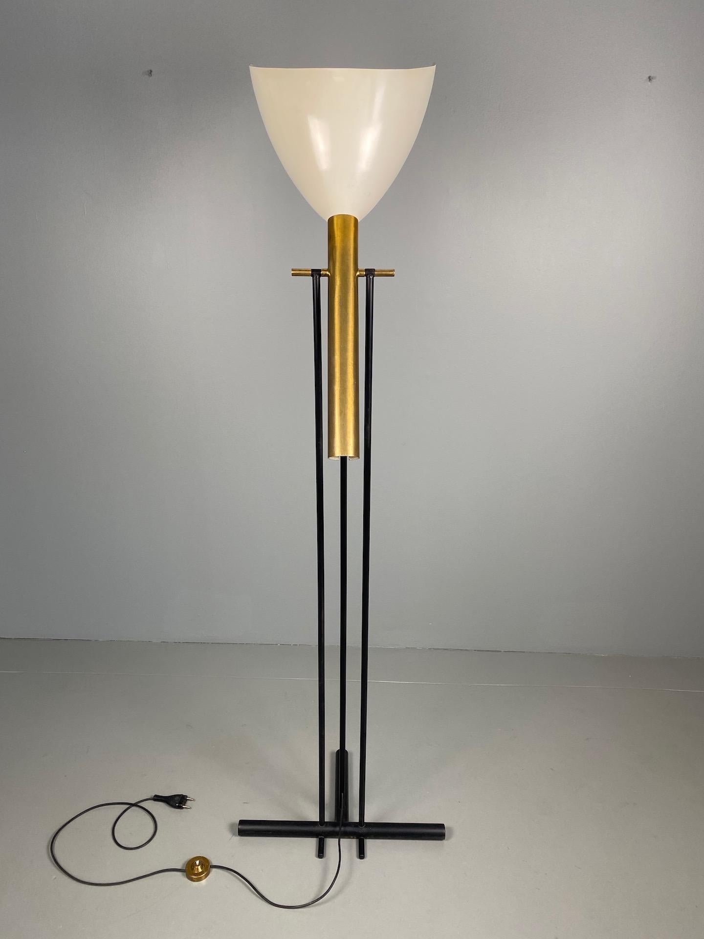 Rare Brass Floor Lamp Arredoluce Angelo Lelii Model 12627, Italian, 1950s 4