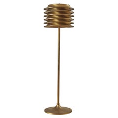 Rare Brass Floor Lamp by Kai Ruokonen for Orno OY