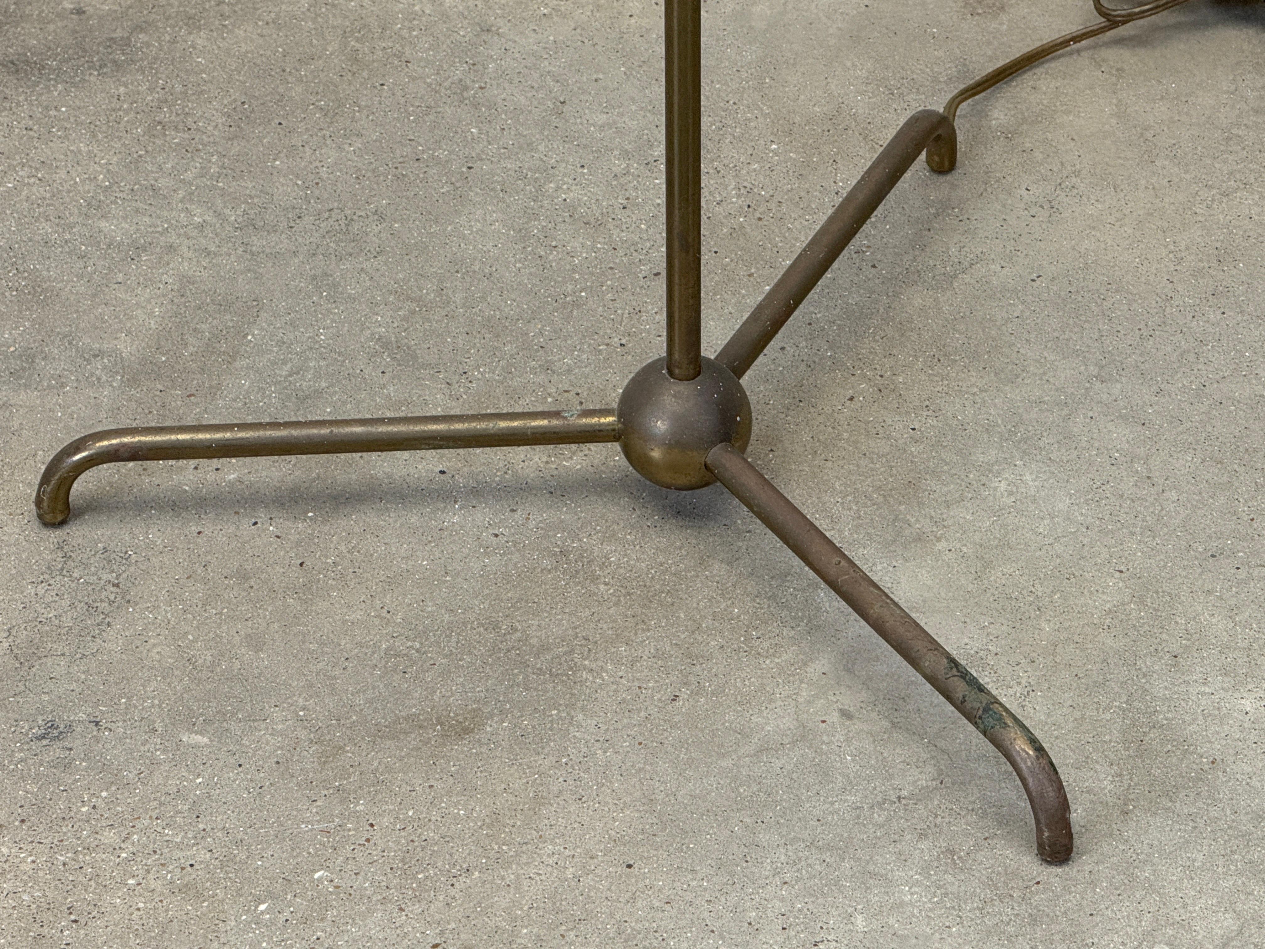 Mid-20th Century Rare Brass Floor Lamp by T.H. Robsjohn-Gibbings For Sale