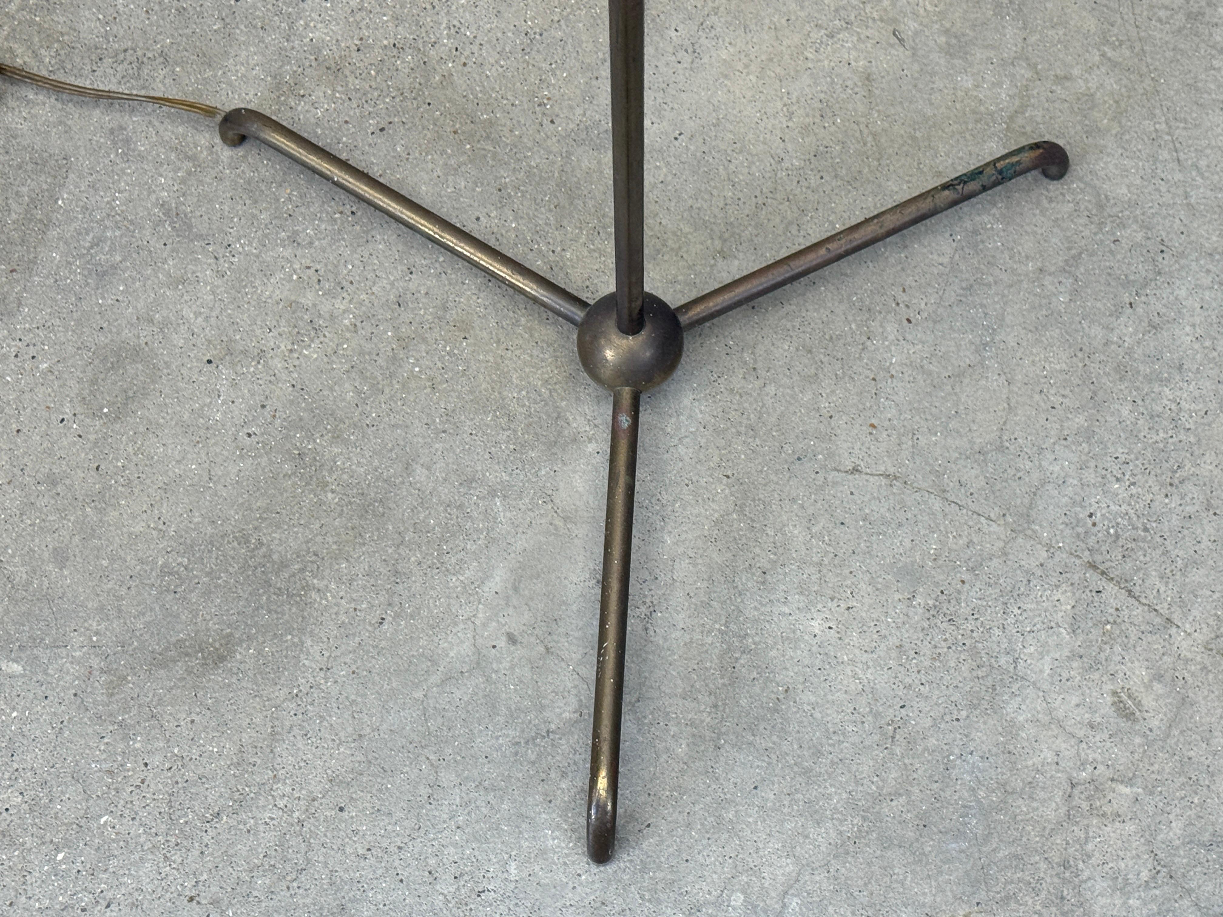 Rare Brass Floor Lamp by T.H. Robsjohn-Gibbings For Sale 1