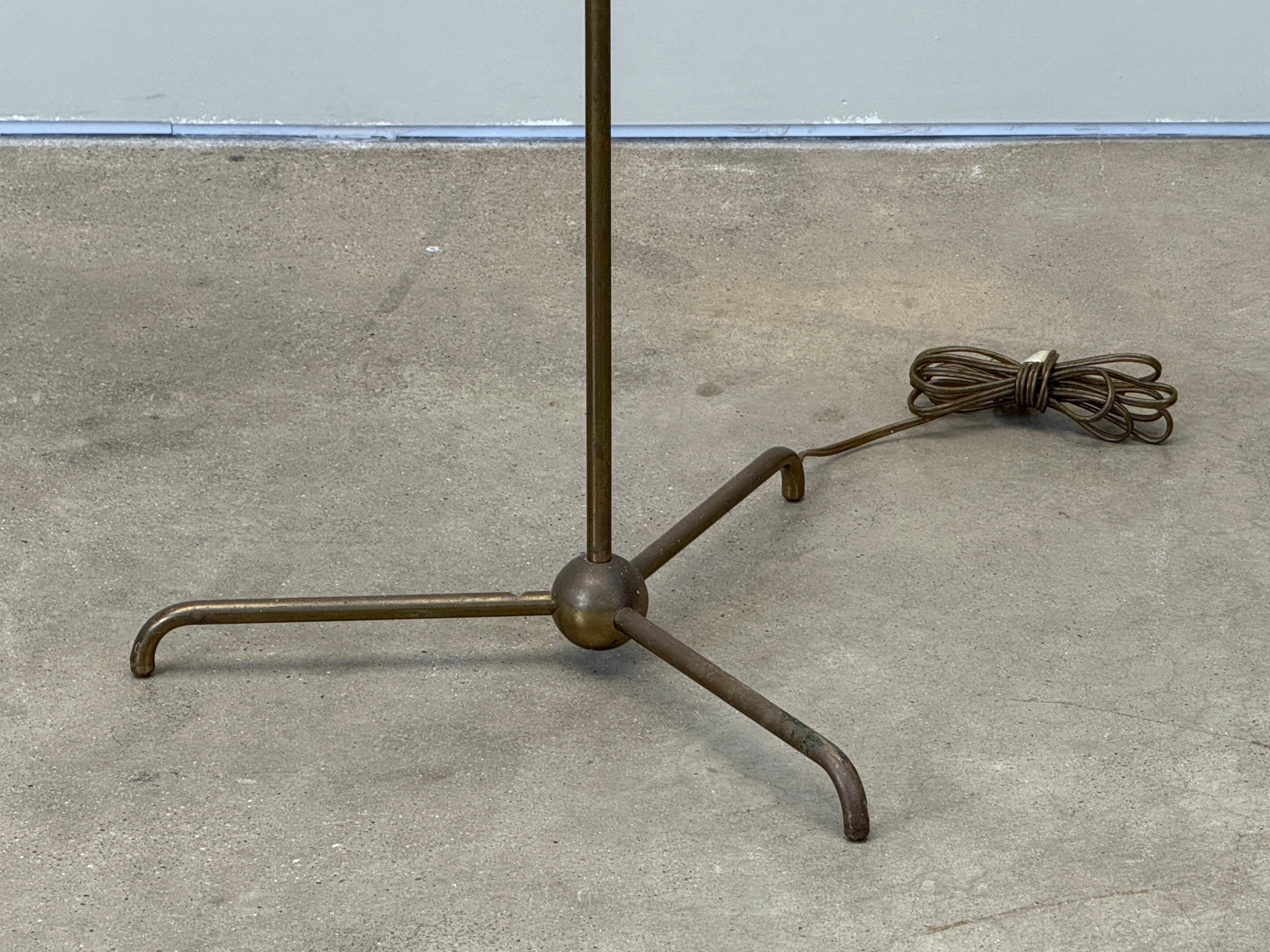 Rare Brass Floor Lamp by T.H. Robsjohn-Gibbings For Sale 2