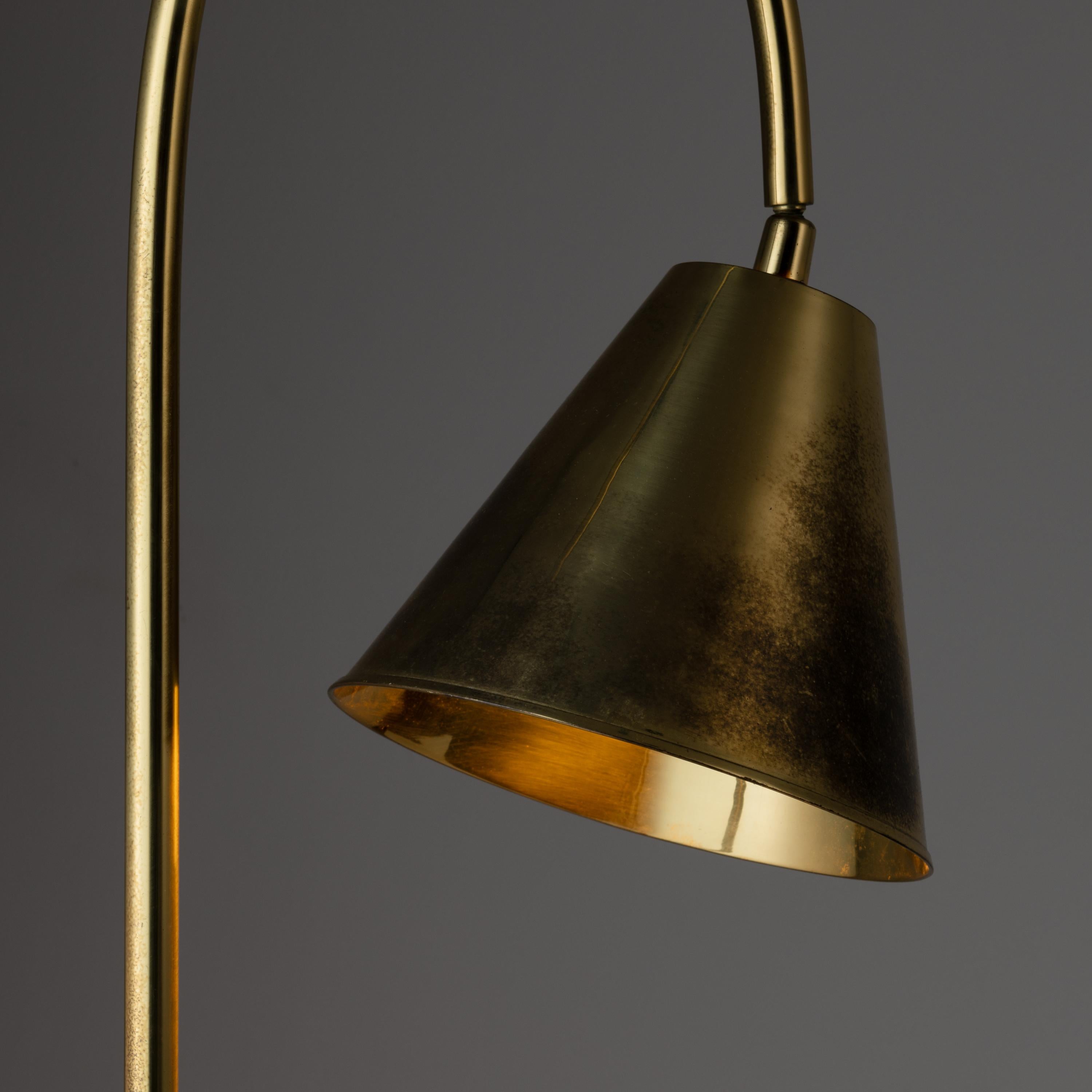 Mid-Century Modern Rare Brass Floor Lamp by Valenti
