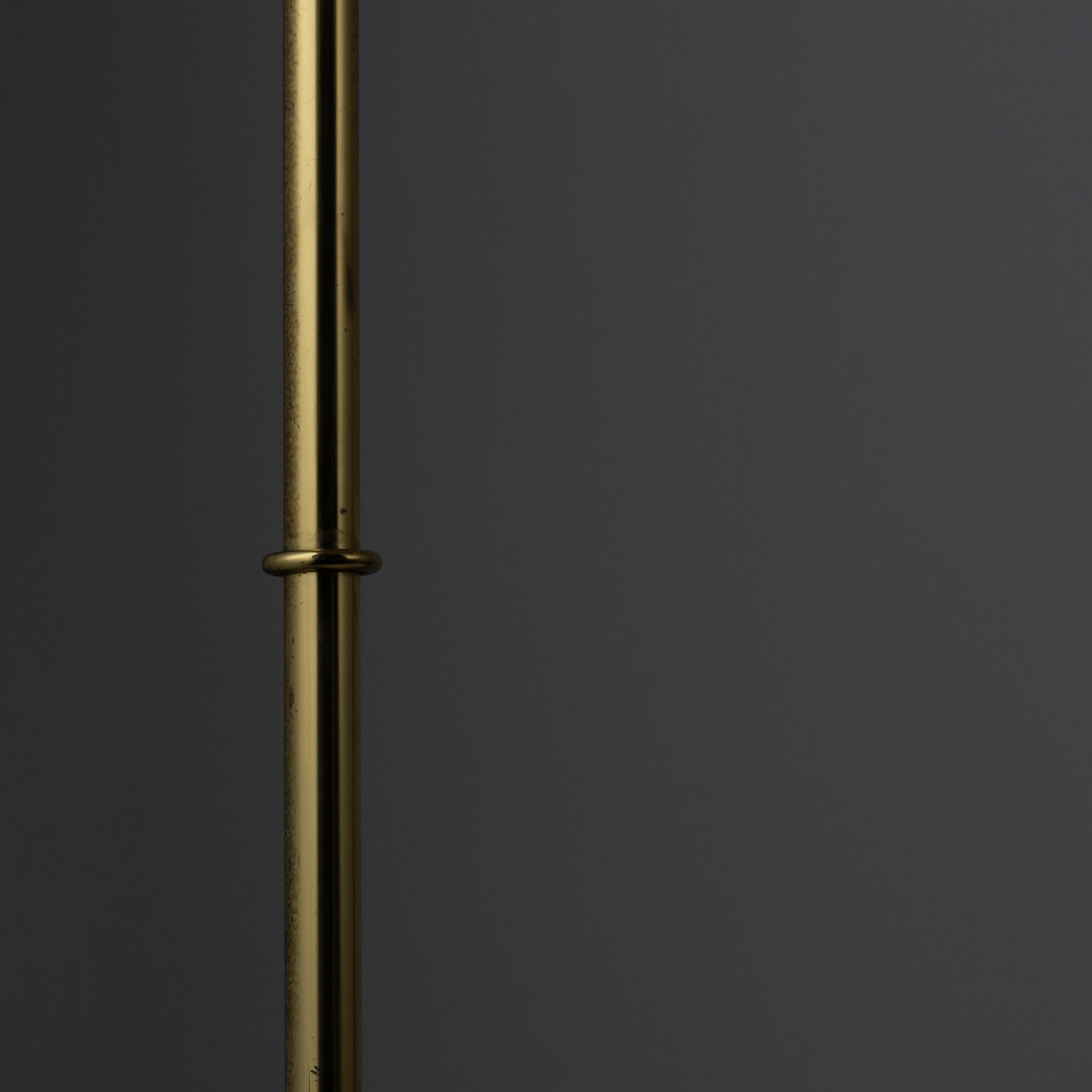 Polished Rare Brass Floor Lamp by Valenti