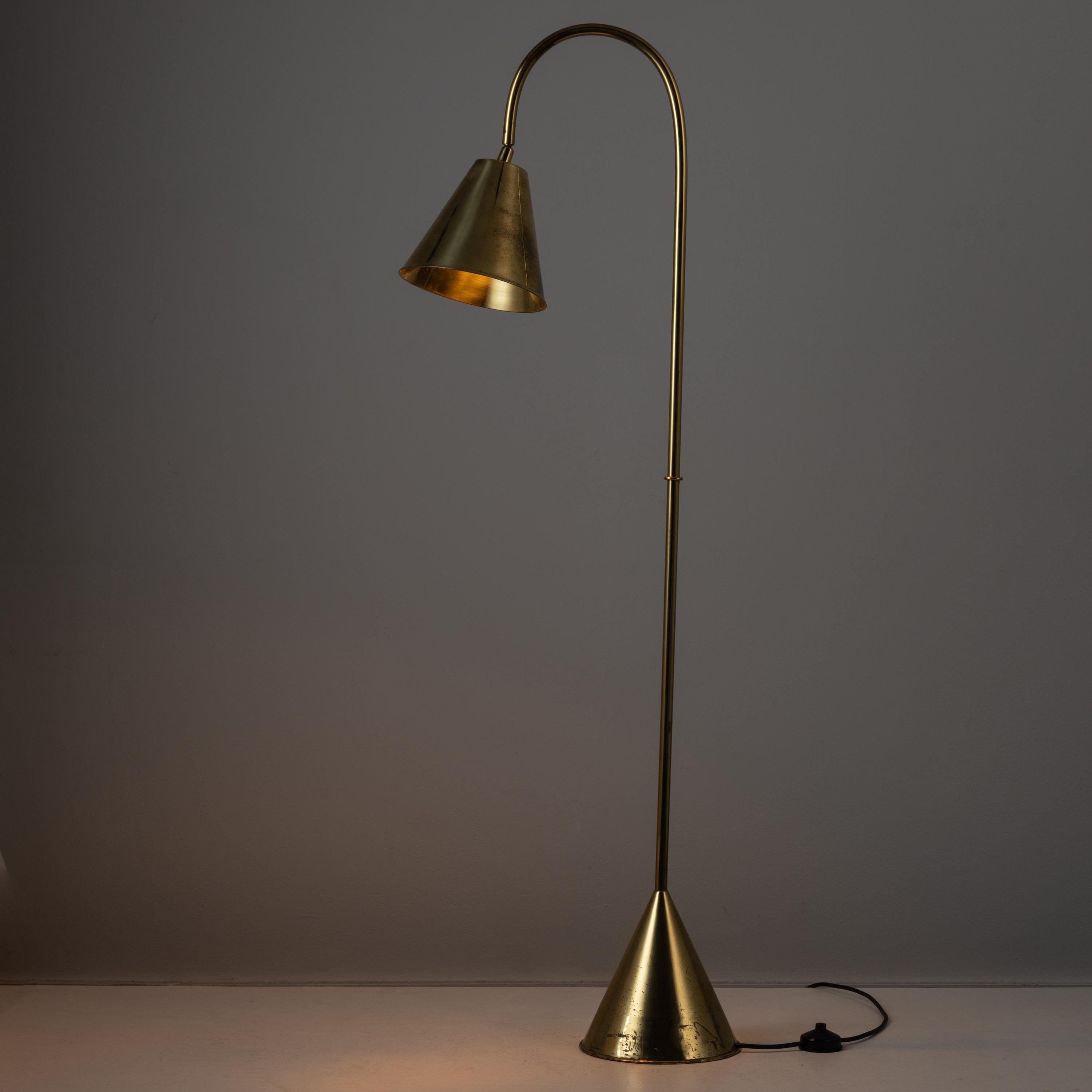 Late 20th Century Rare Brass Floor Lamp by Valenti