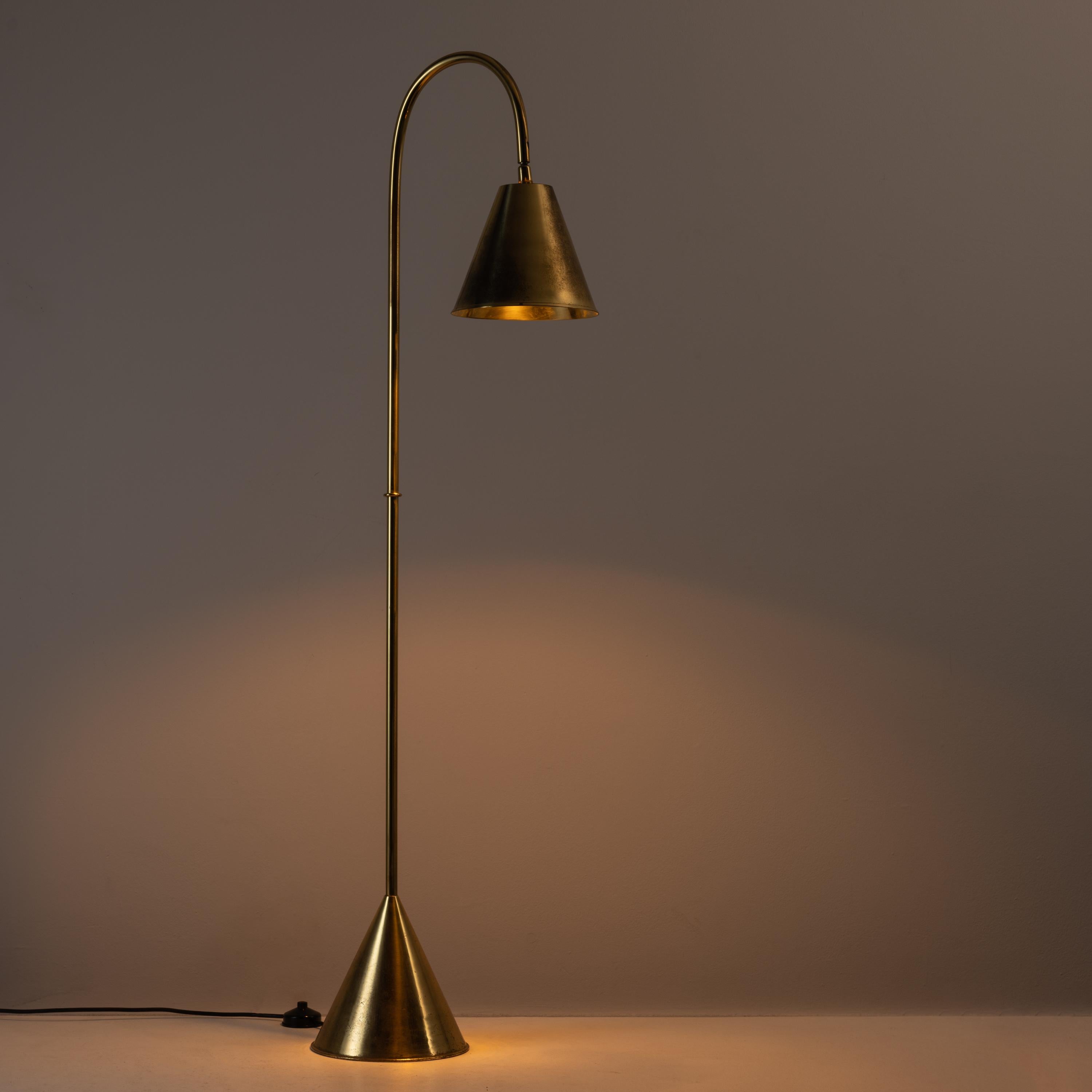 Metal Rare Brass Floor Lamp by Valenti