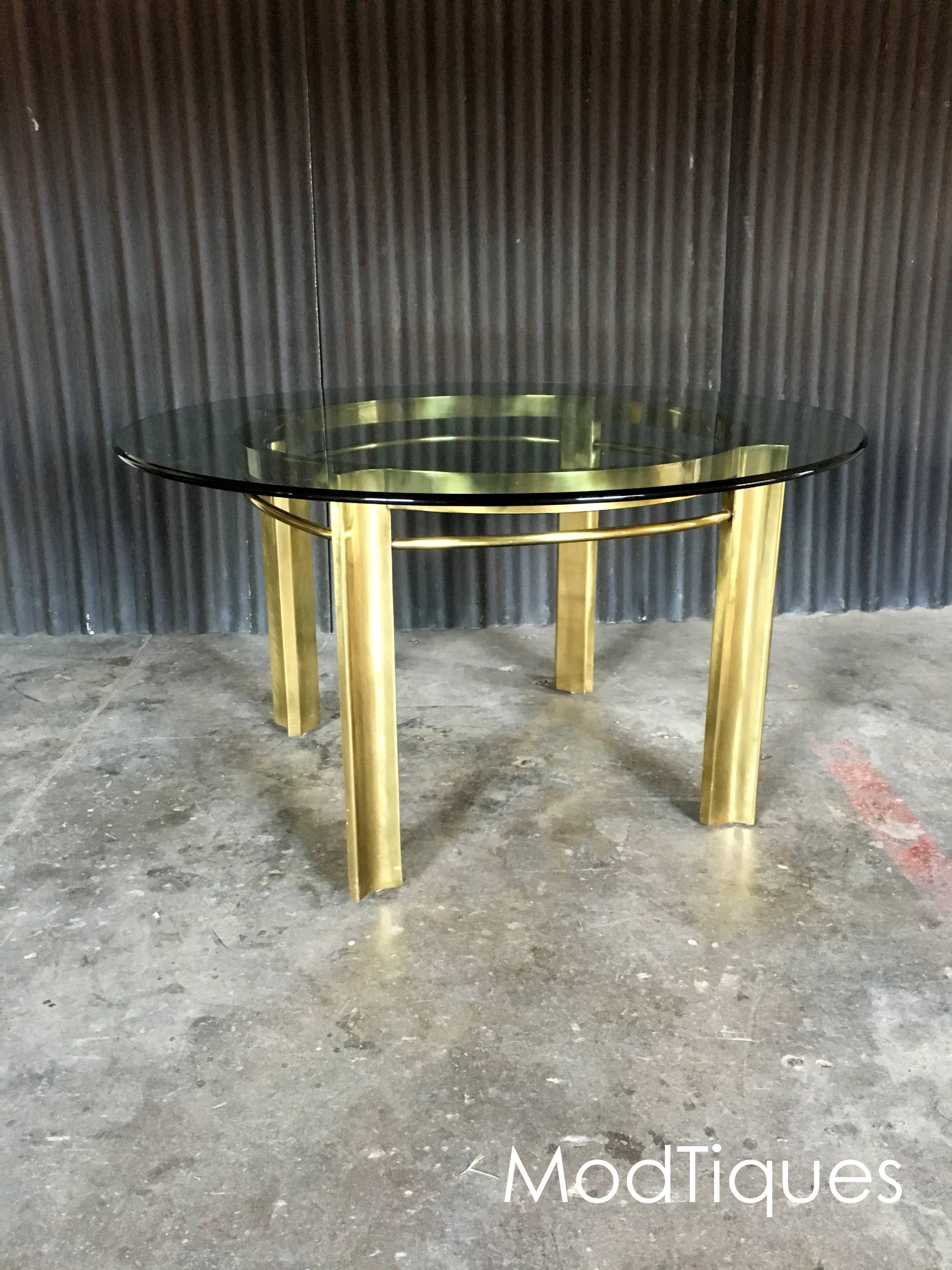 Rare Brass Mastercraft Dining or Game Table 3
