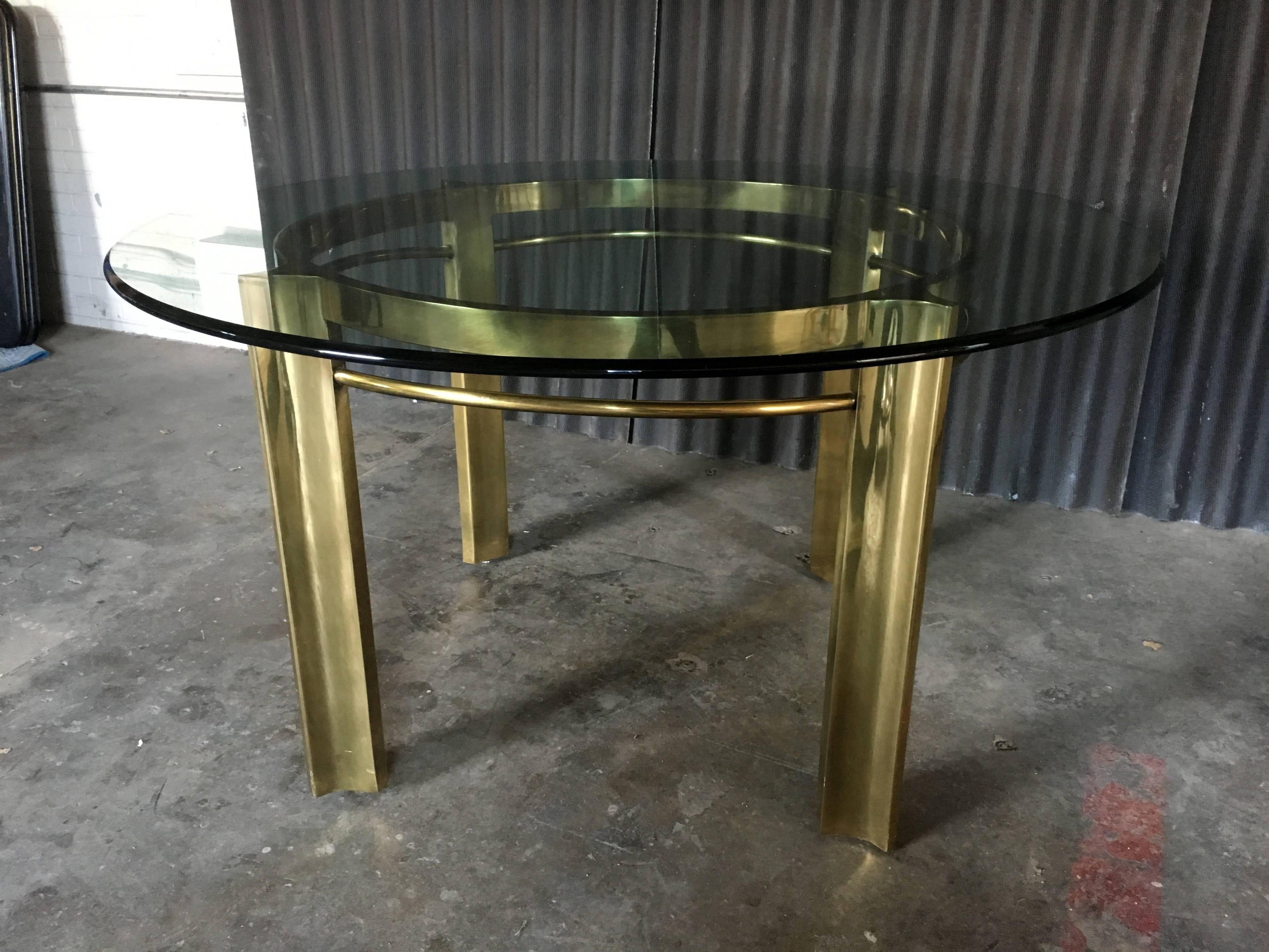 American Rare Brass Mastercraft Dining or Game Table