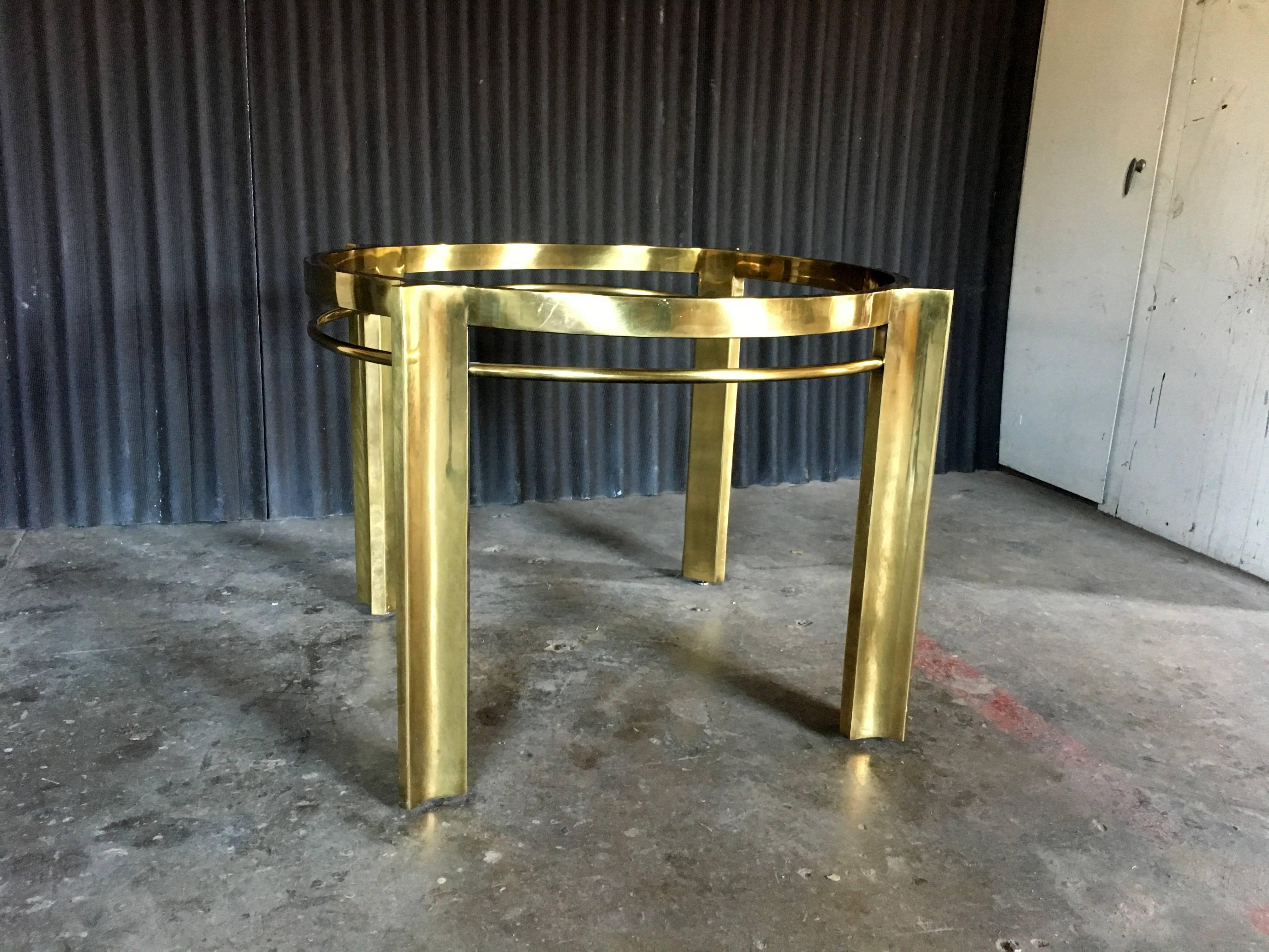 Late 20th Century Rare Brass Mastercraft Dining or Game Table
