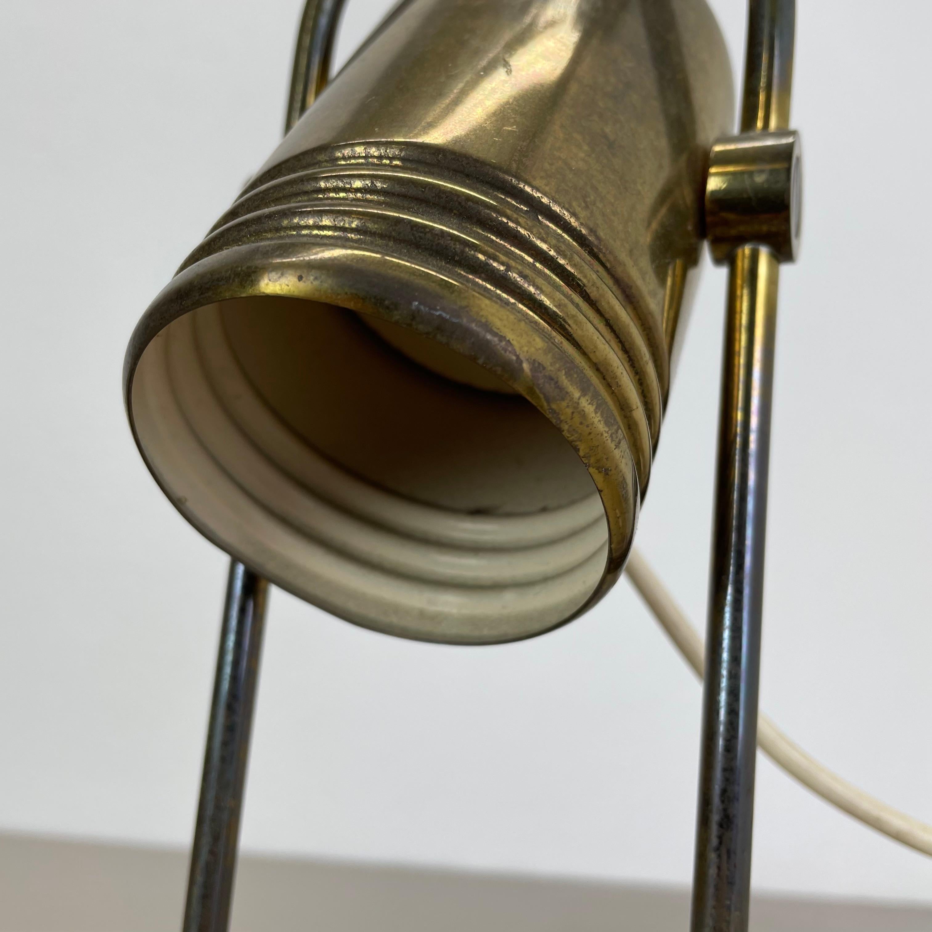 rare brass Metal Table Light by Rolf Krüger for Heinz Neuhaus Leuchten, 1970s For Sale 4