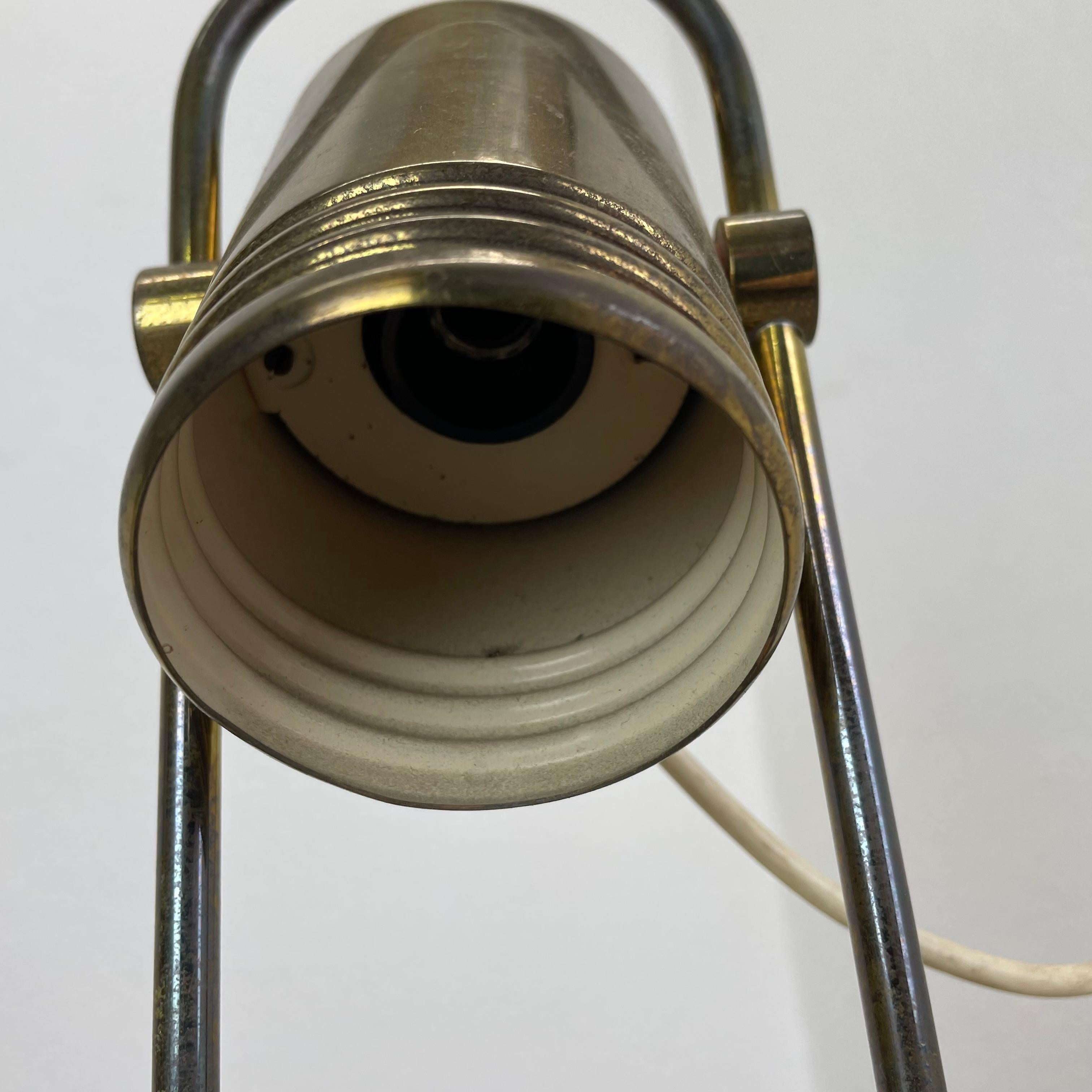 rare brass Metal Table Light by Rolf Krüger for Heinz Neuhaus Leuchten, 1970s For Sale 5