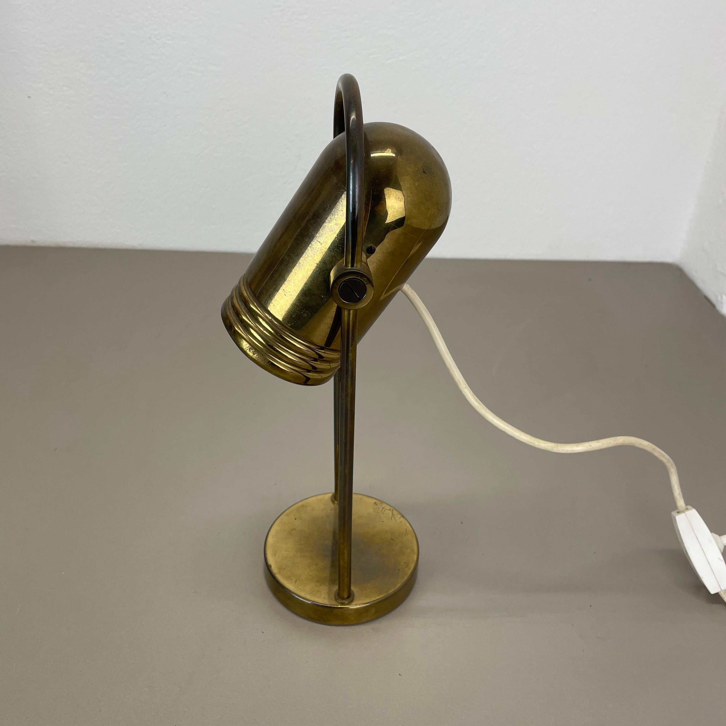 rare brass Metal Table Light by Rolf Krüger for Heinz Neuhaus Leuchten, 1970s For Sale 6